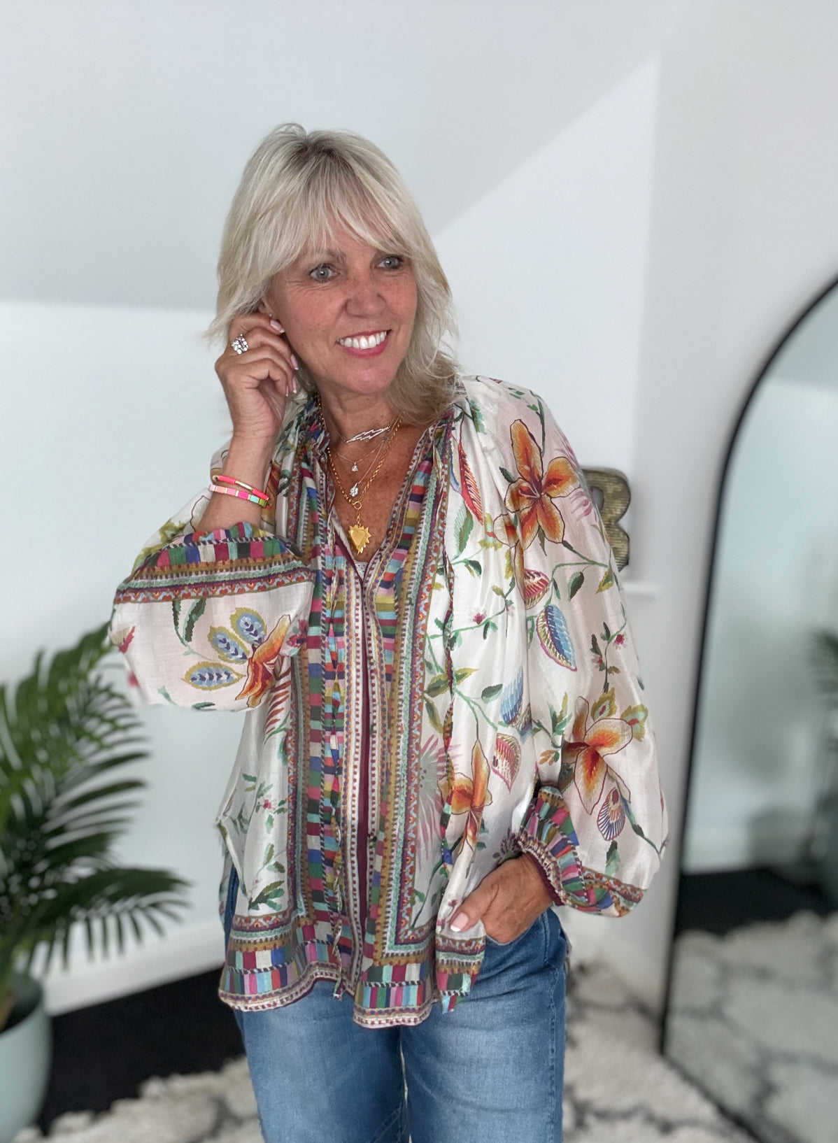 Designer Silky Boho Blouse