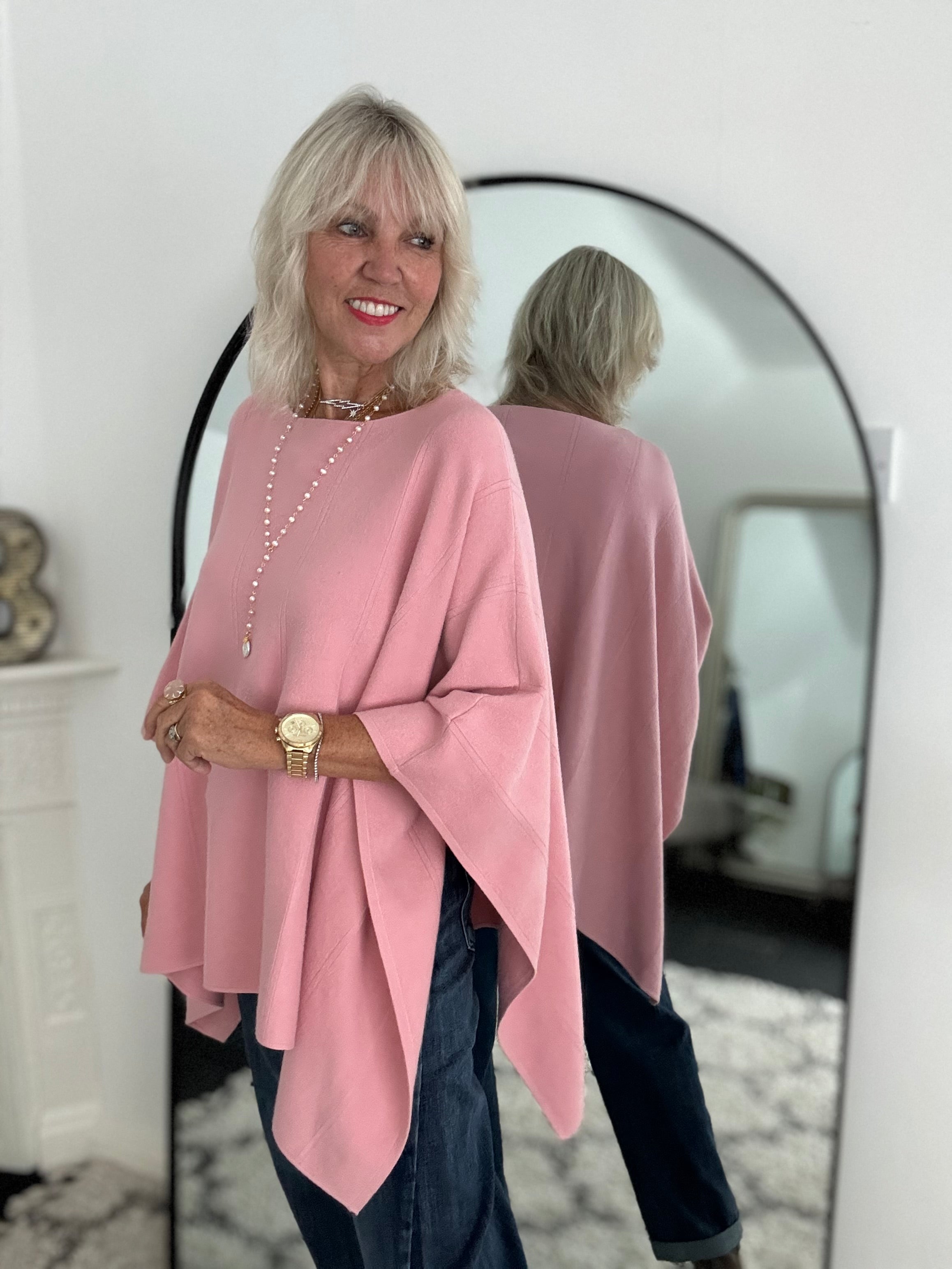 Gorgeous Poncho In Pink