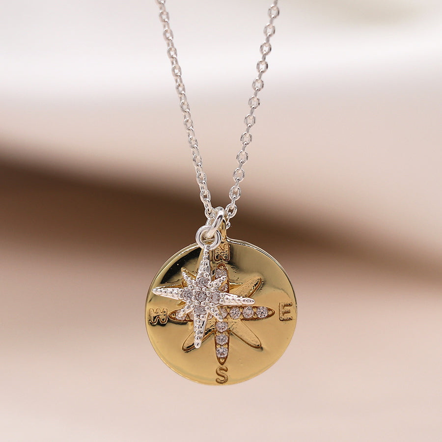 Fine Chain Necklace with Double Charm