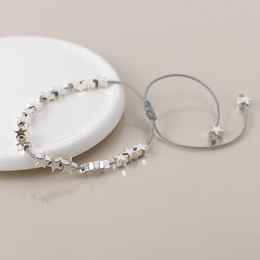Silver Star Cord Bracelet