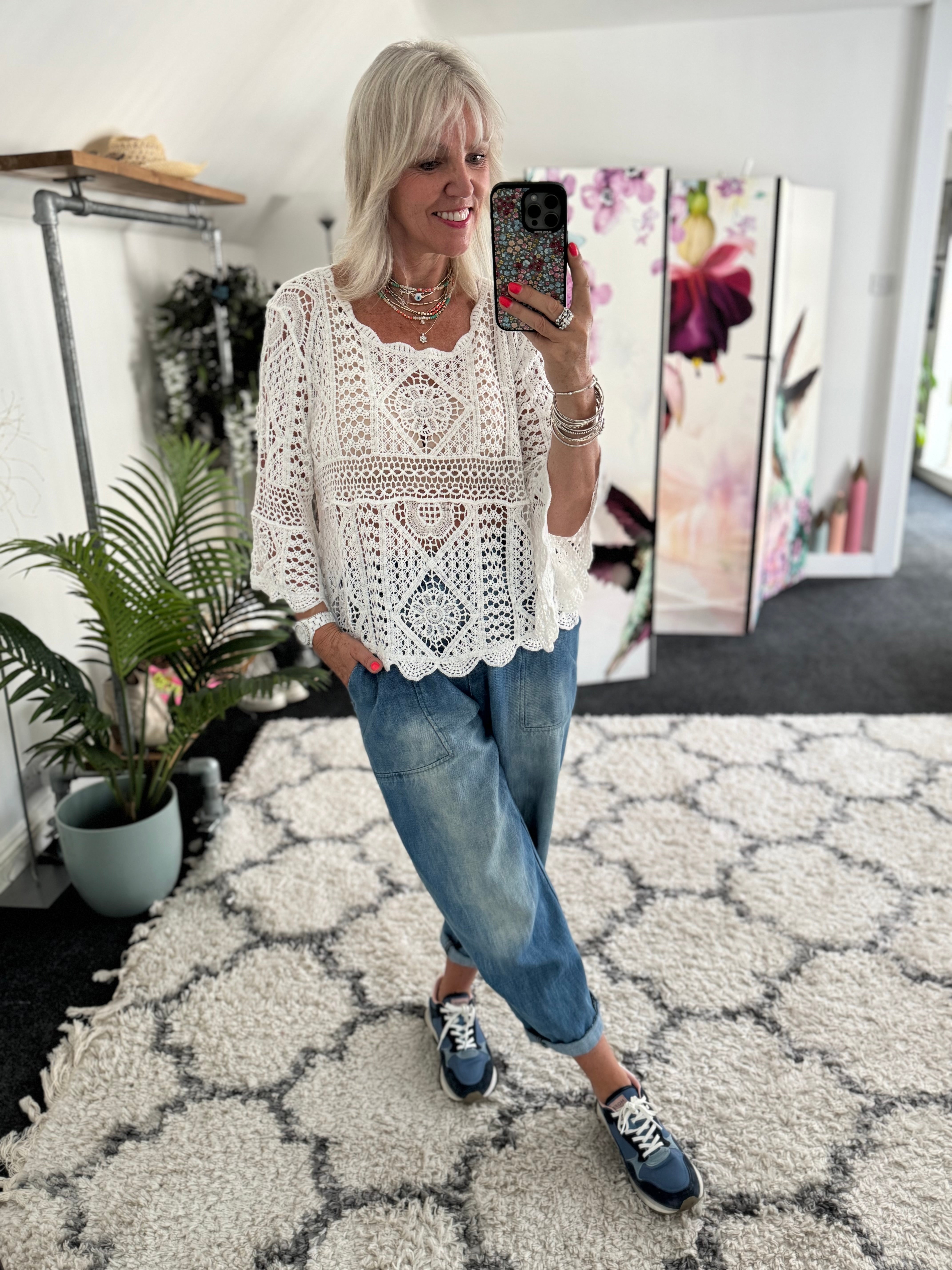 Crochet Knit in Ivory