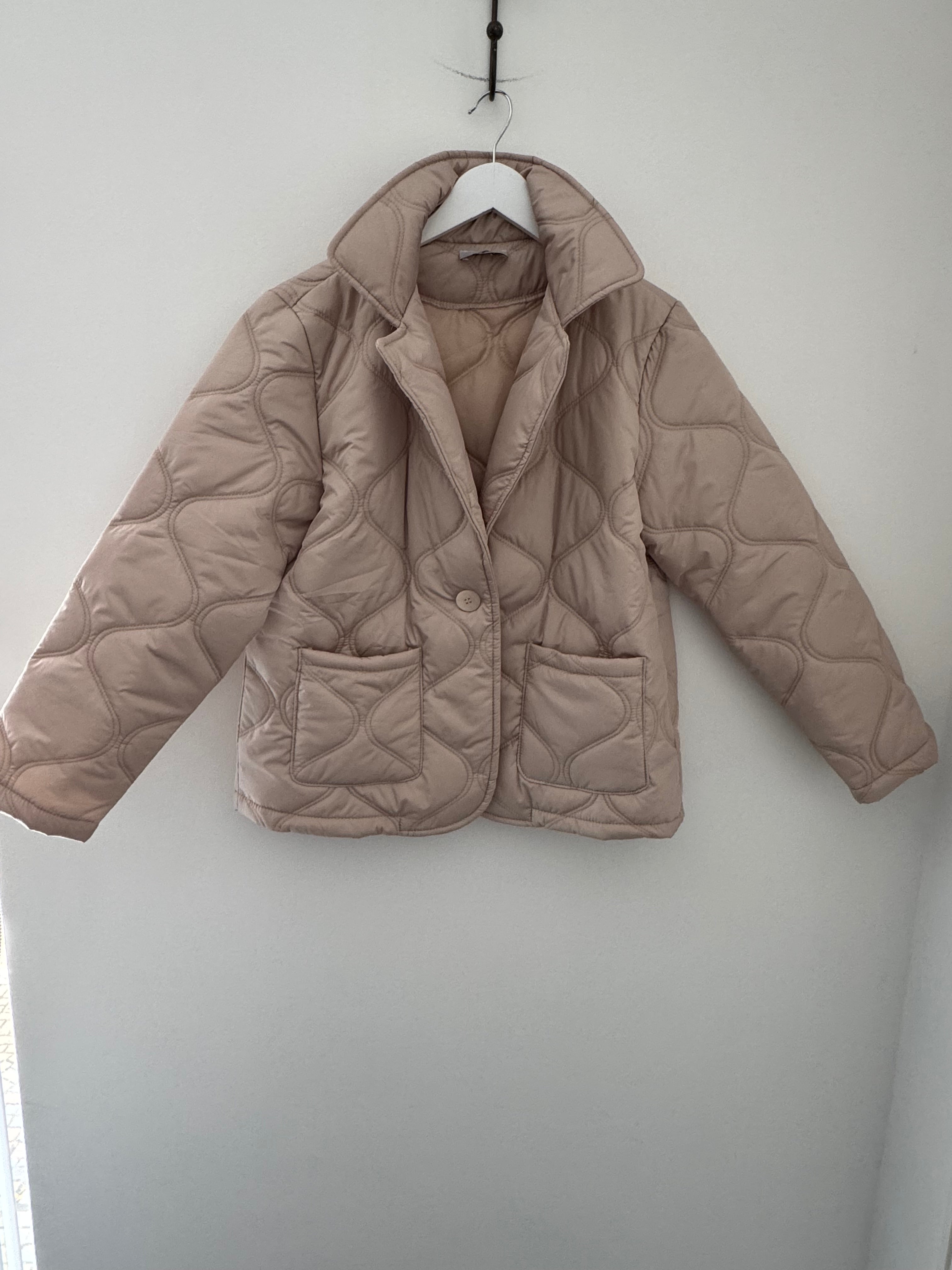 Quilted Jacket in Stone