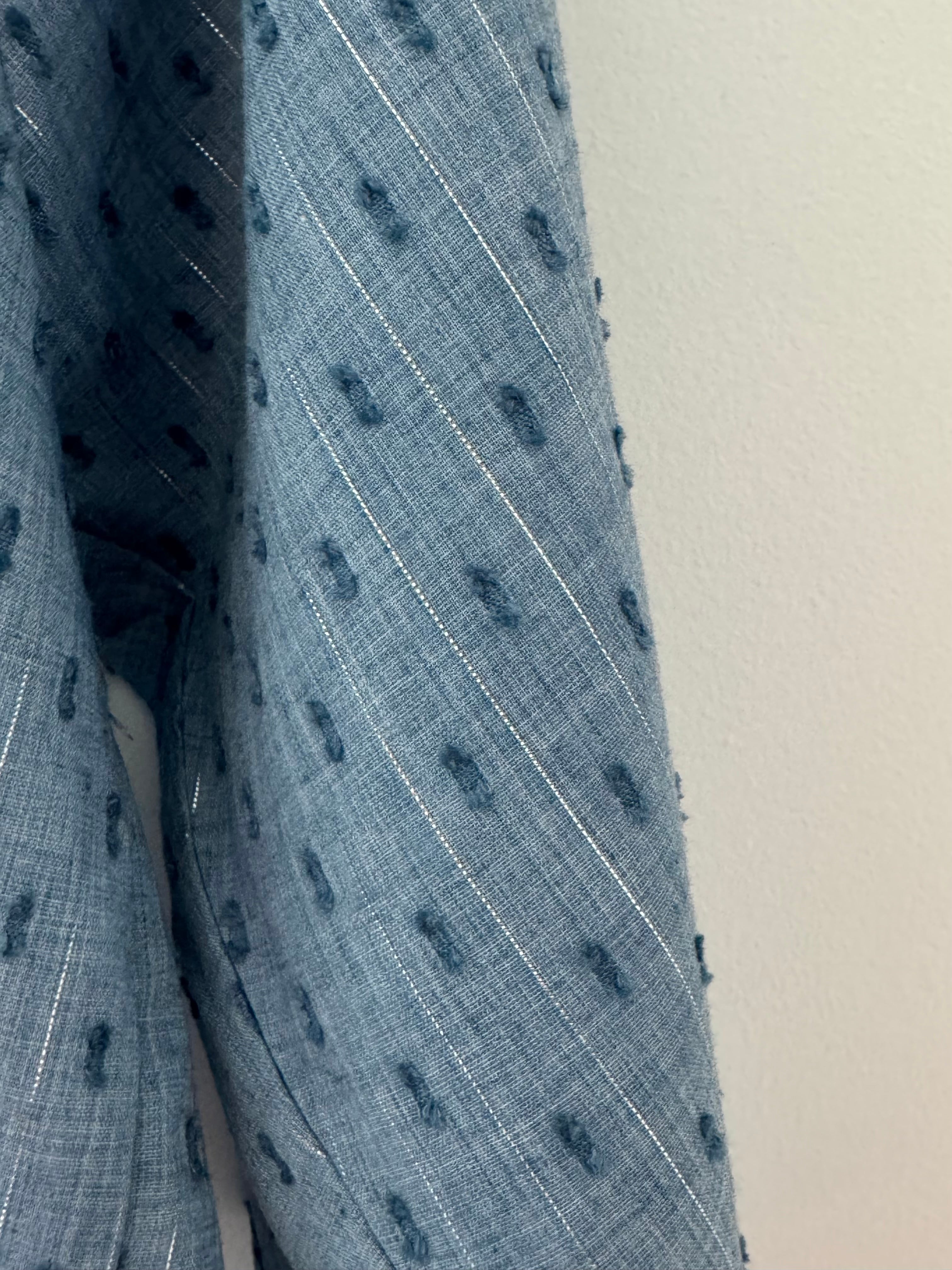 Pintuck Blouse in Blue