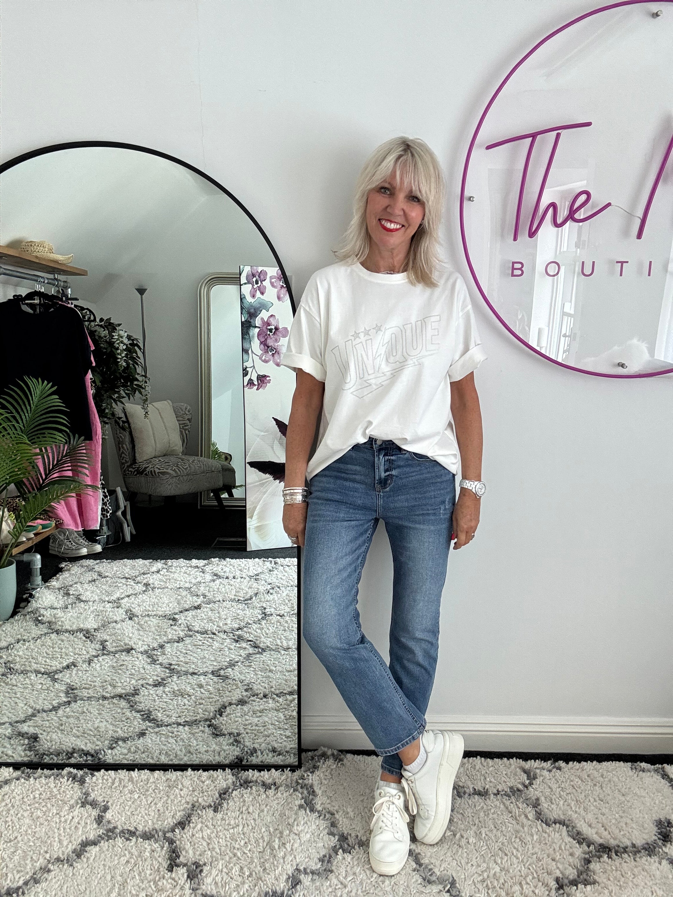 Unique Logo Tee in White