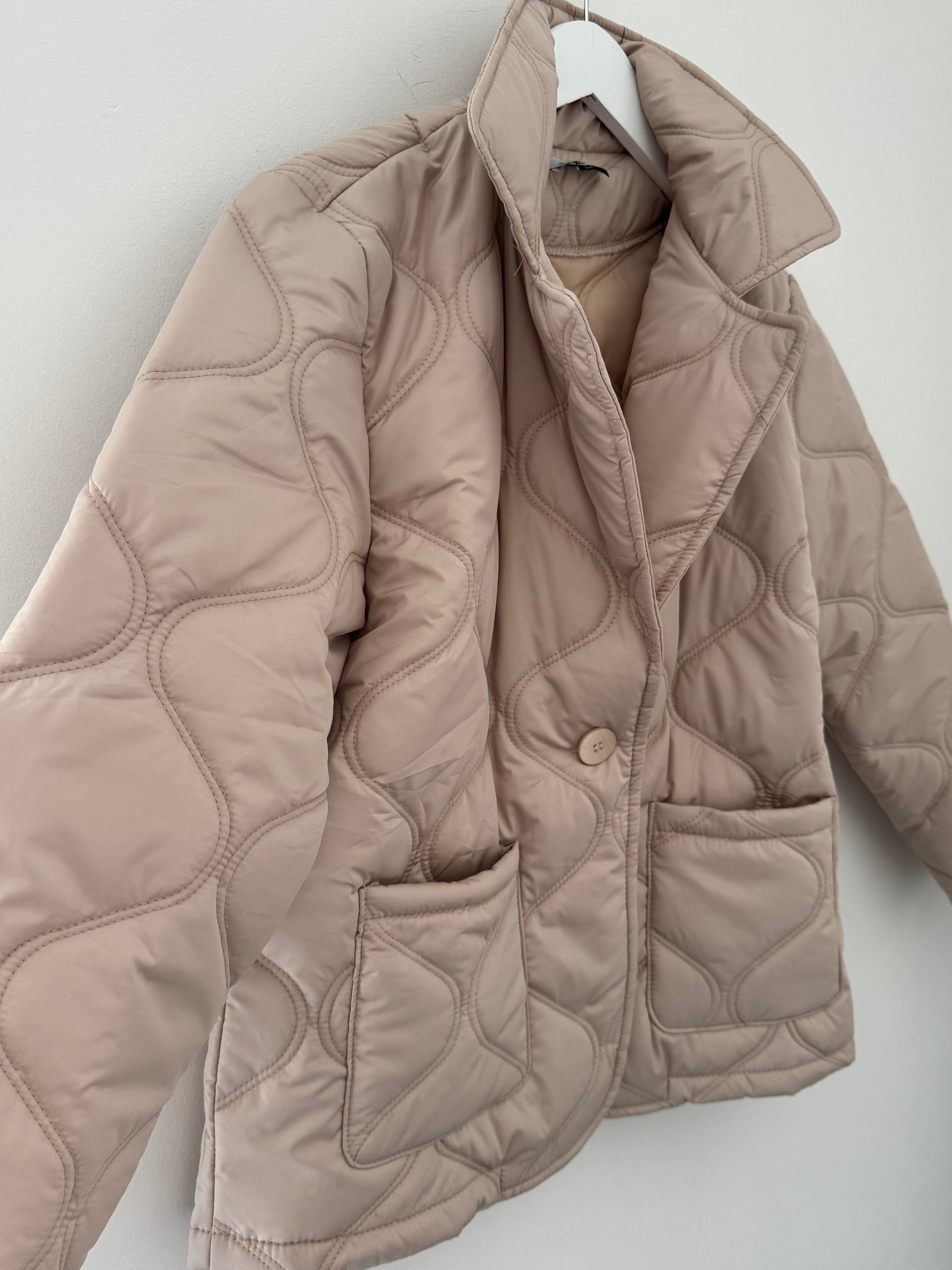 Quilted Jacket in Stone
