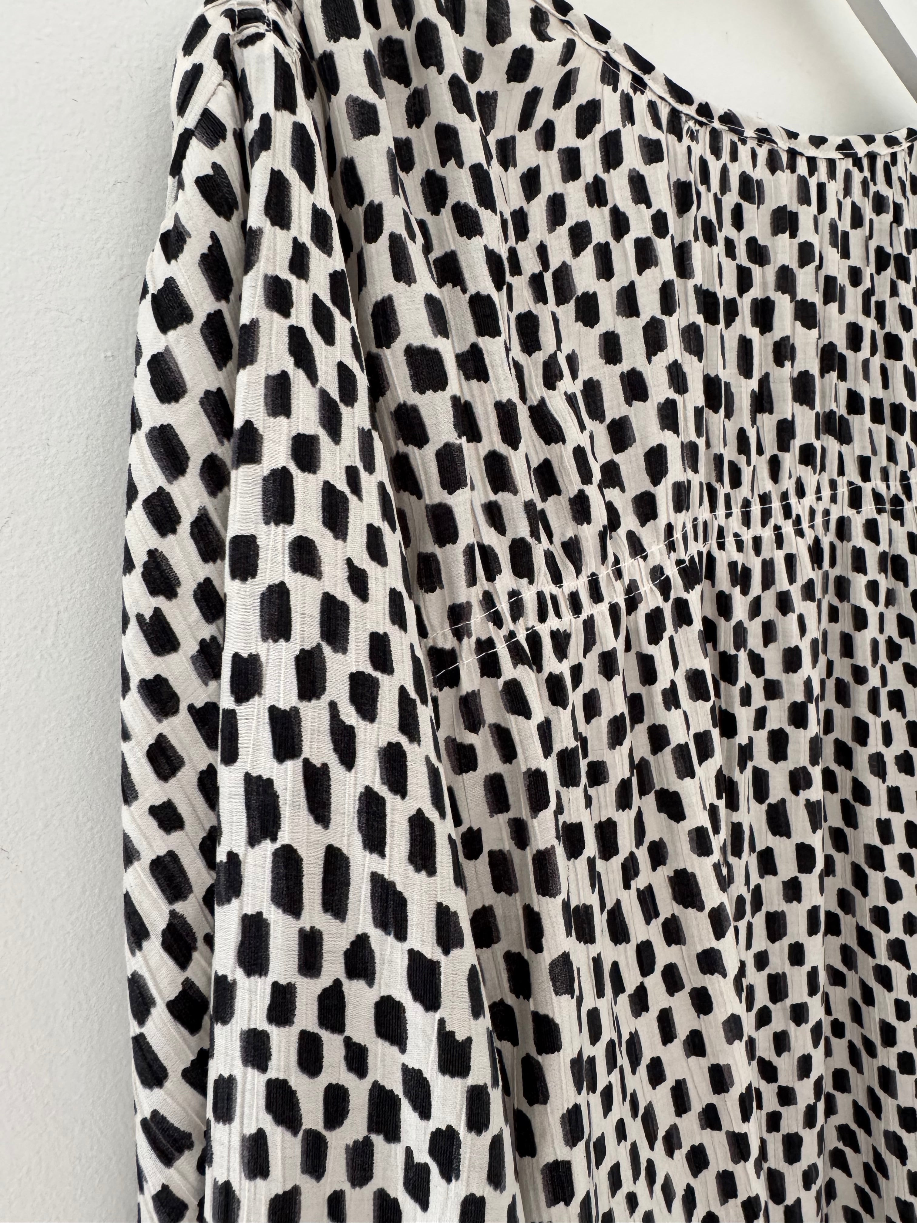 Checker Blouse in Black & White