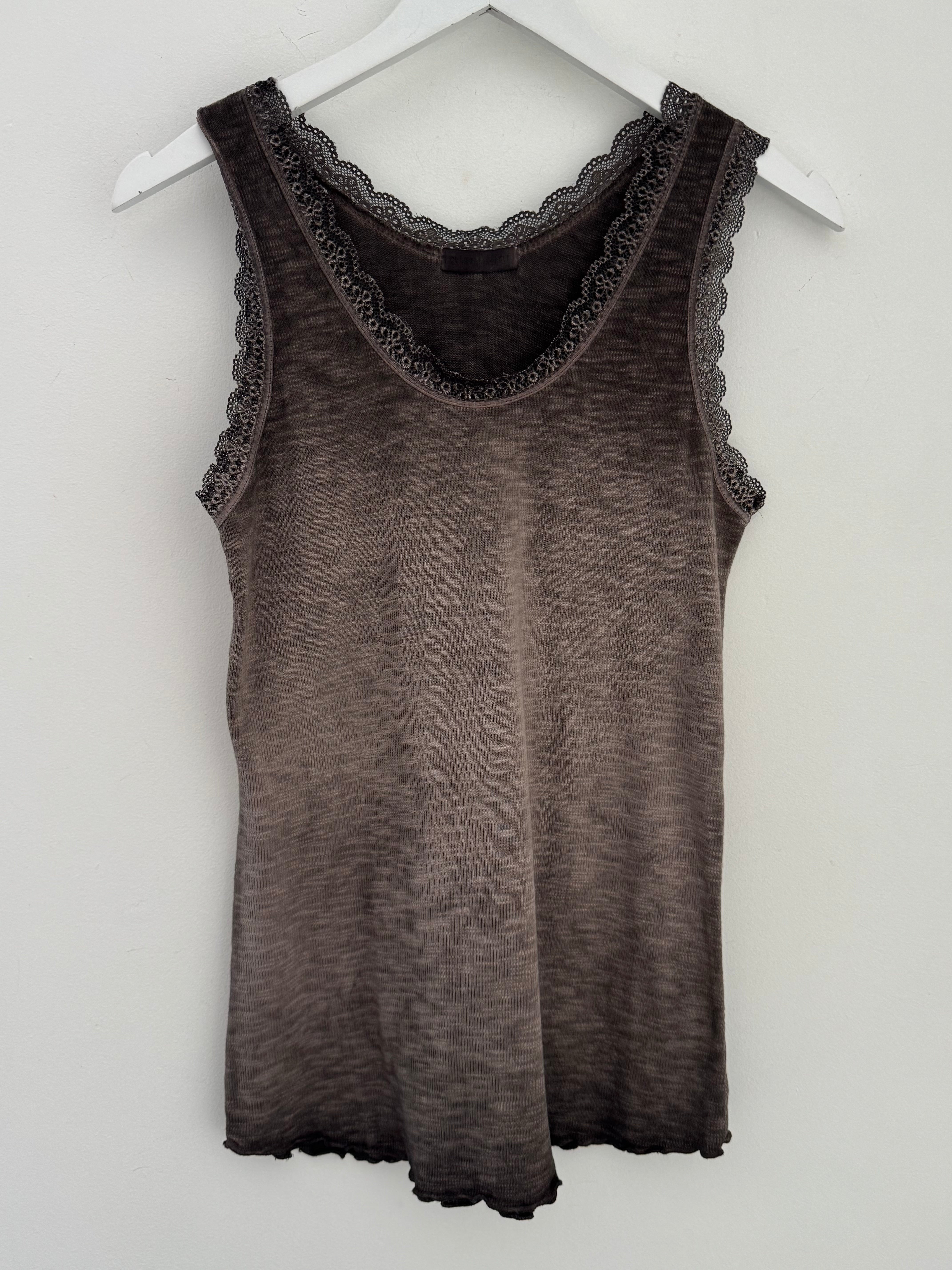 Luxe Ribbed Vest in Vintage Cocoa