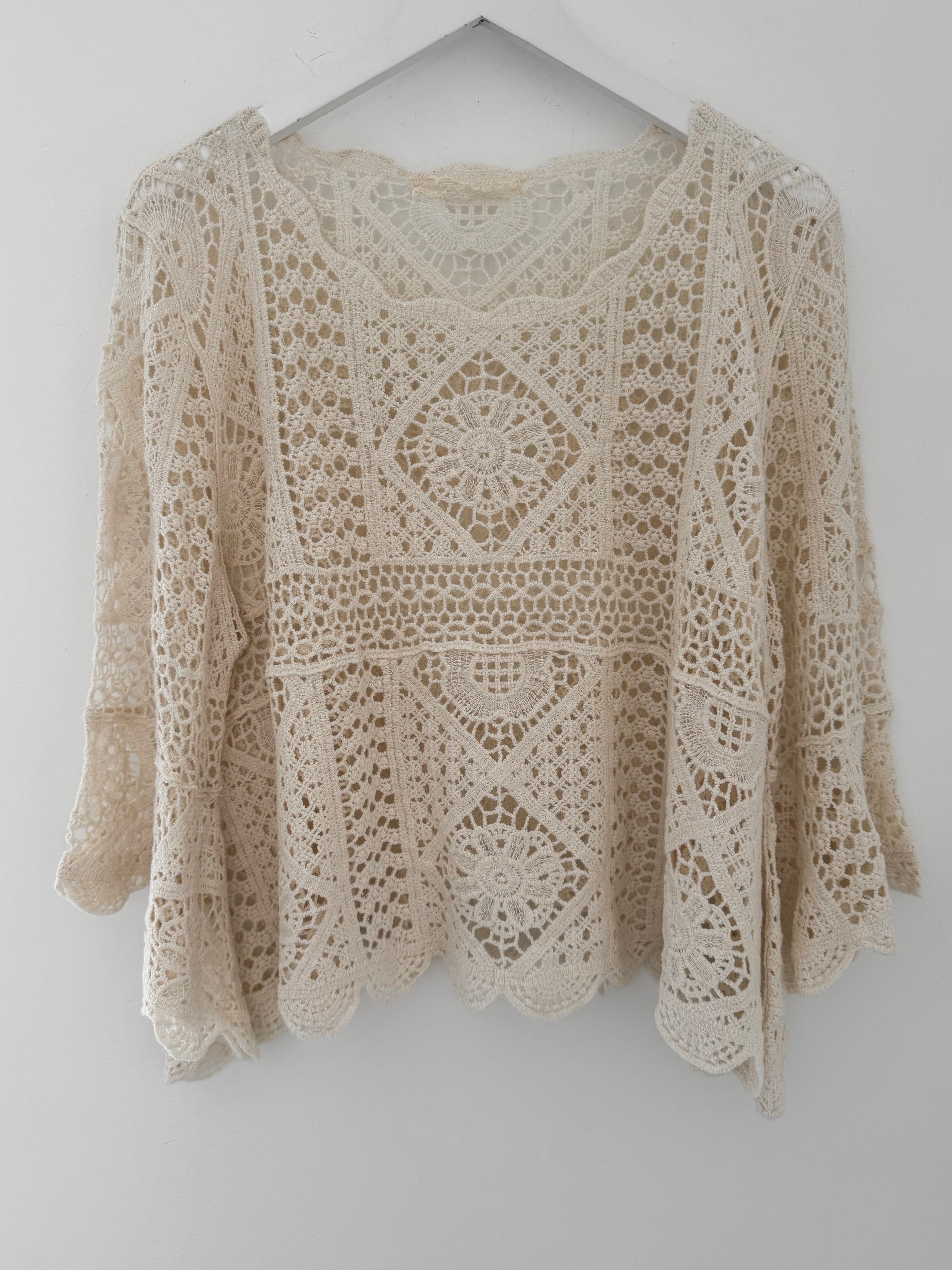 Crochet Knit in Ecru