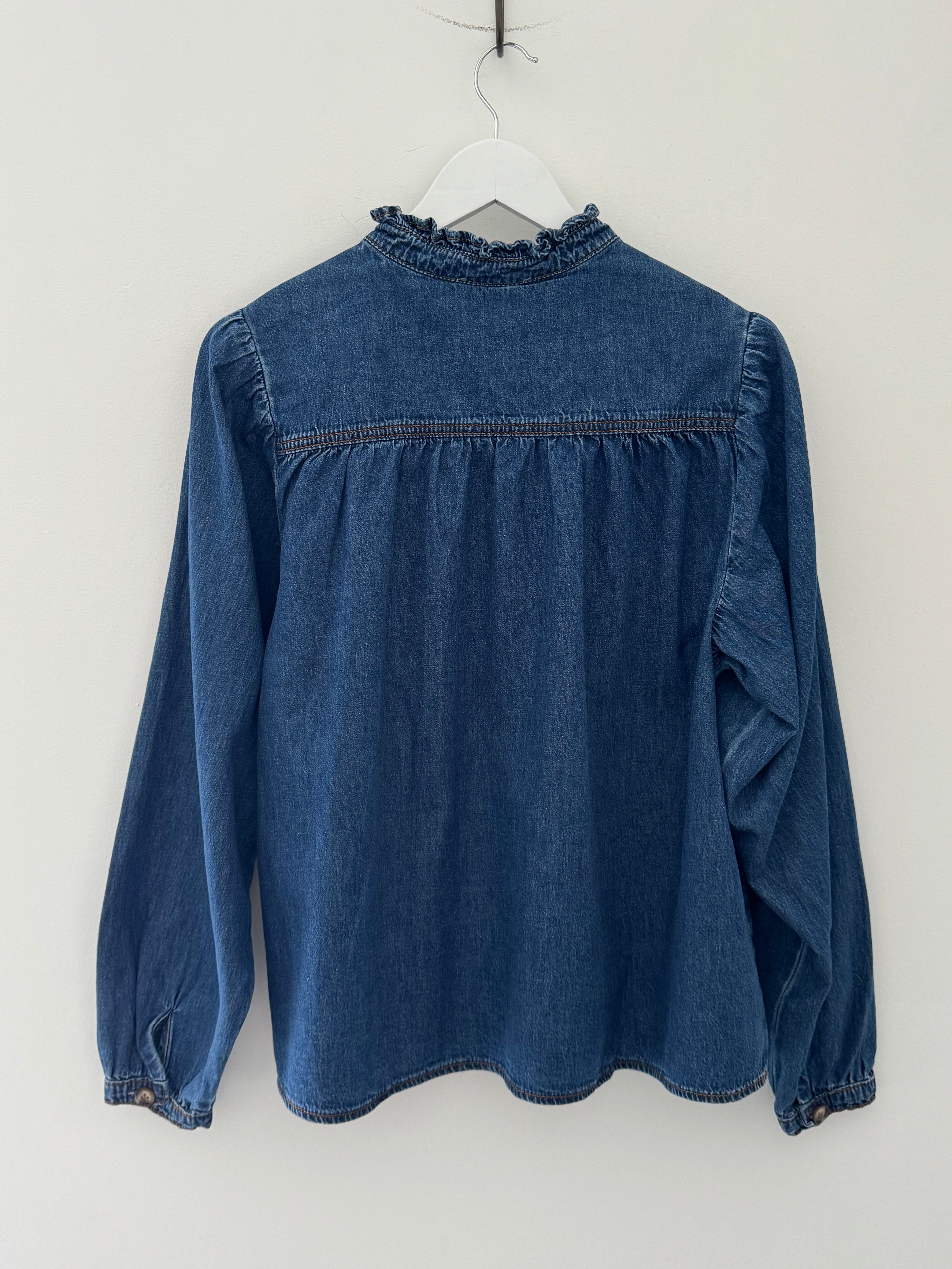 Luxe Denim Blouse