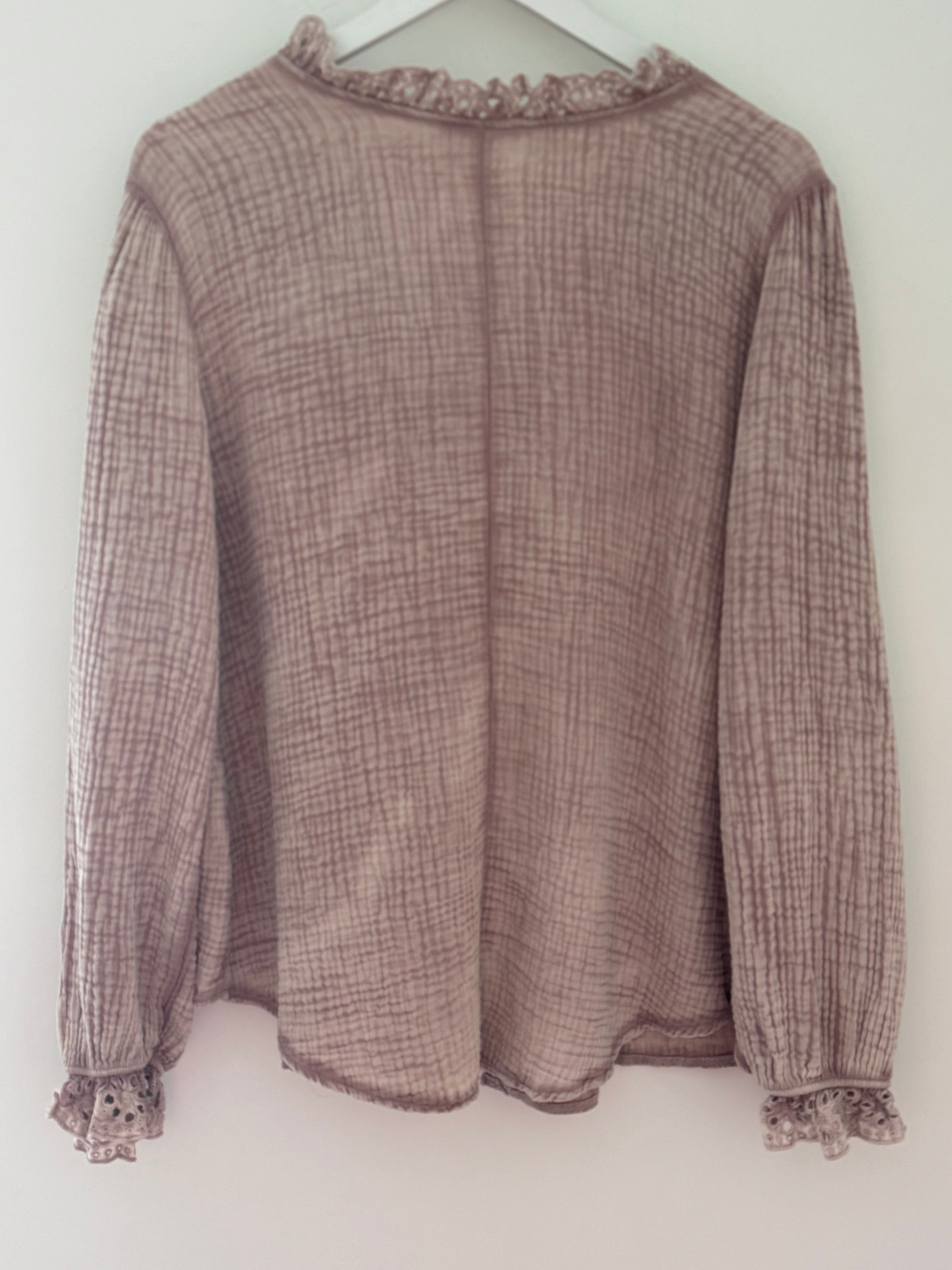 Cheesecloth Shirt in Dusky Pink
