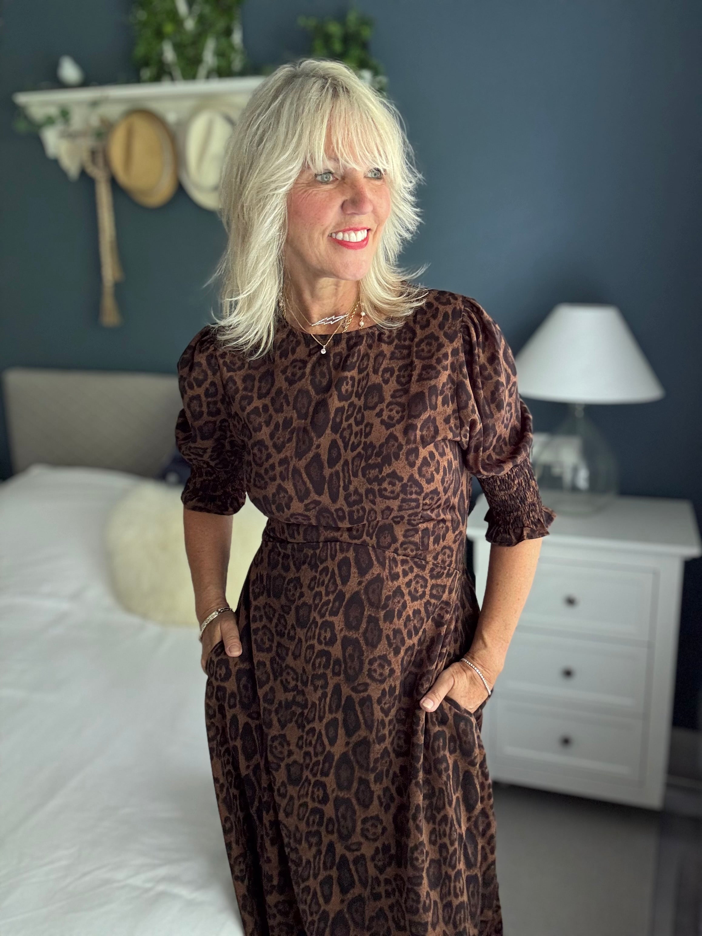 Leopard Print Tea Dress