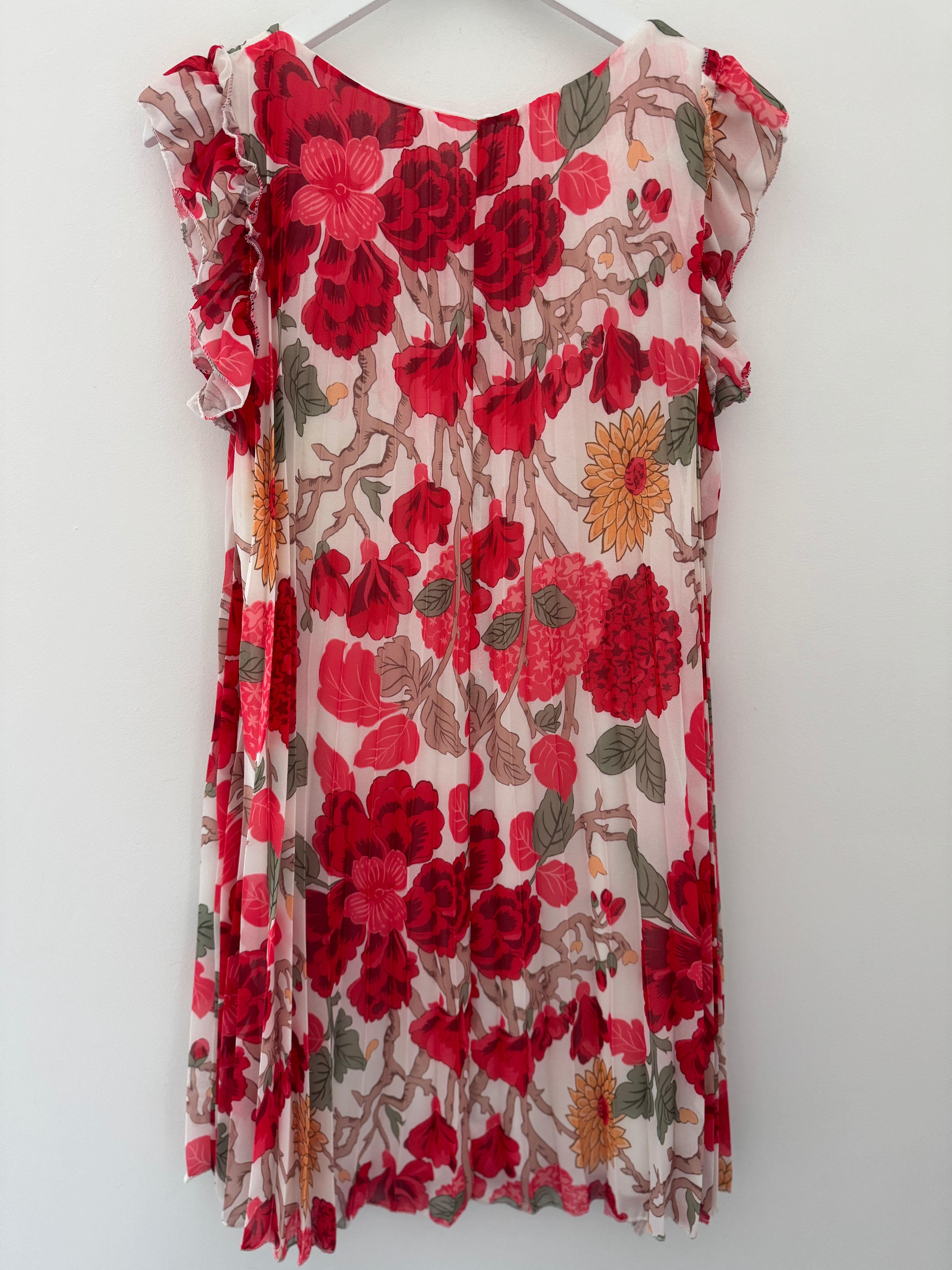Easy Dress in Poppy & Sage
