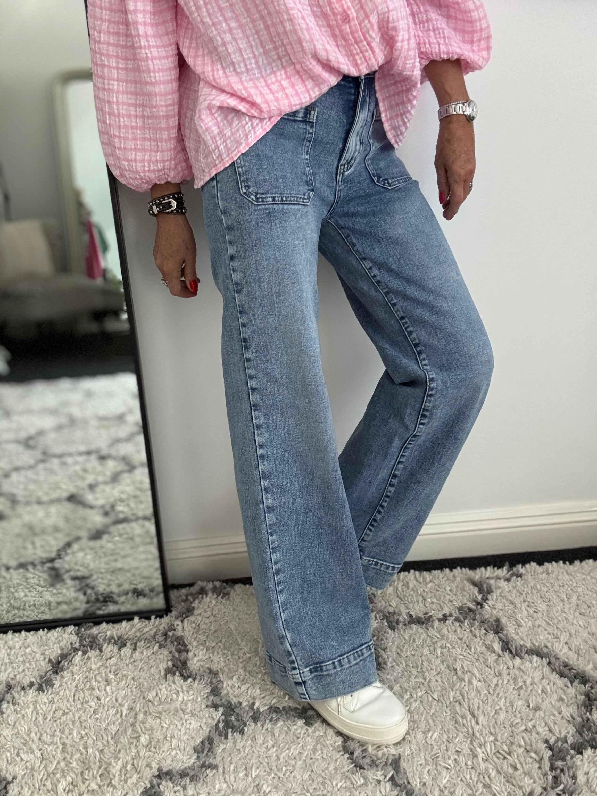 Premium Stretch Jeans with Front Pockets