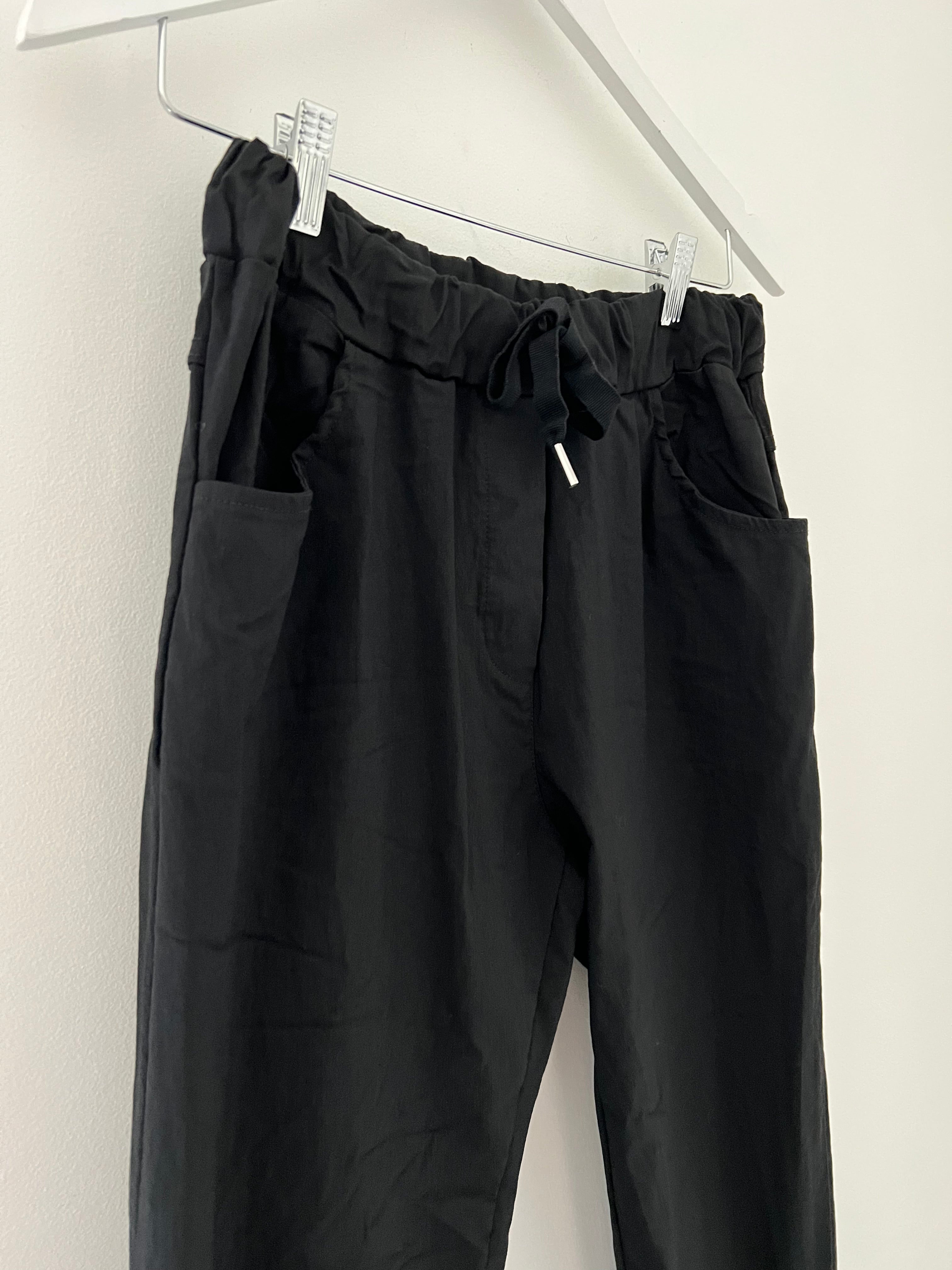 Super Stretch Four Pocket Joggers in Black