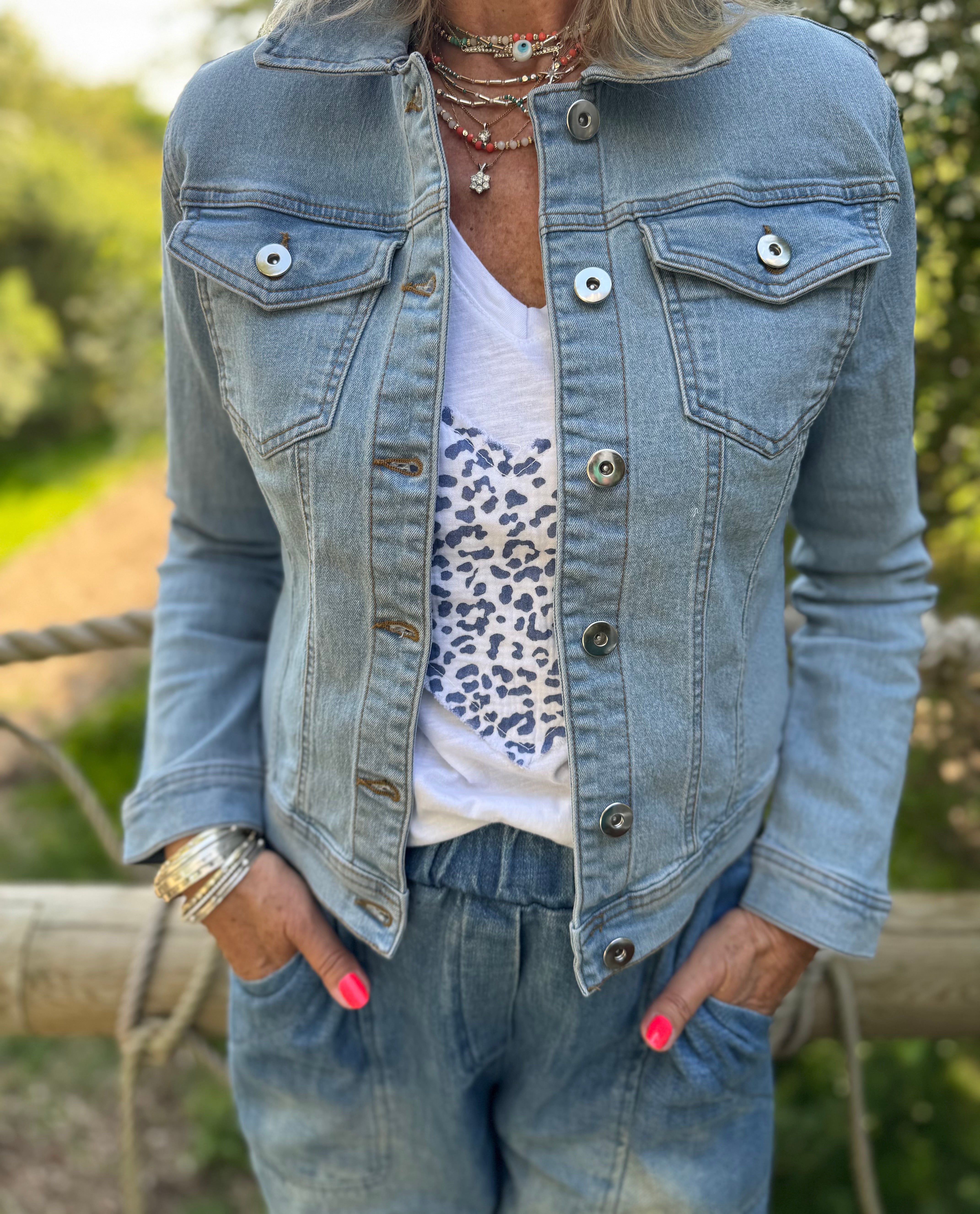 Light Denim Stretch Jacket