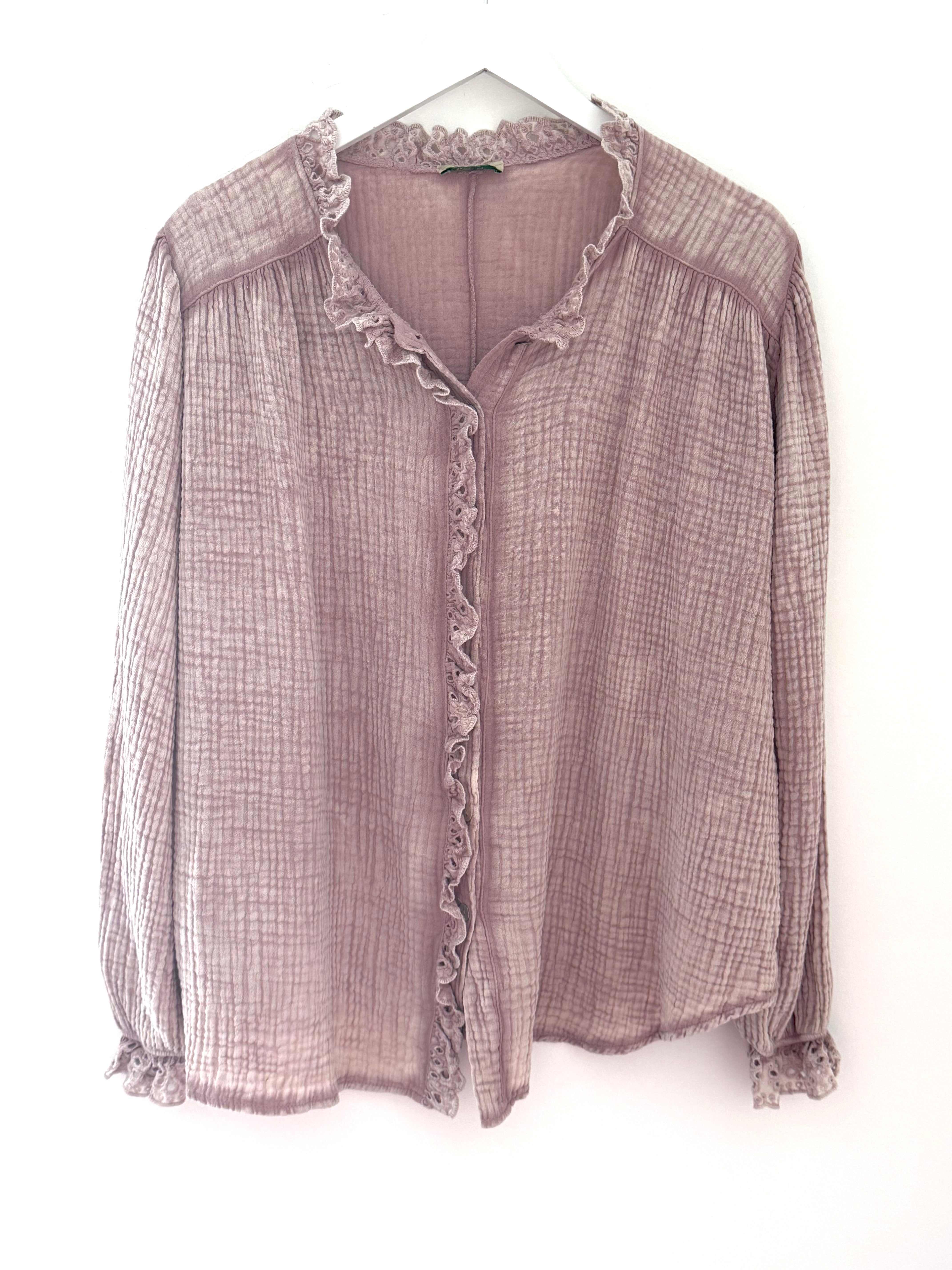 Cheesecloth Shirt in Dusky Pink