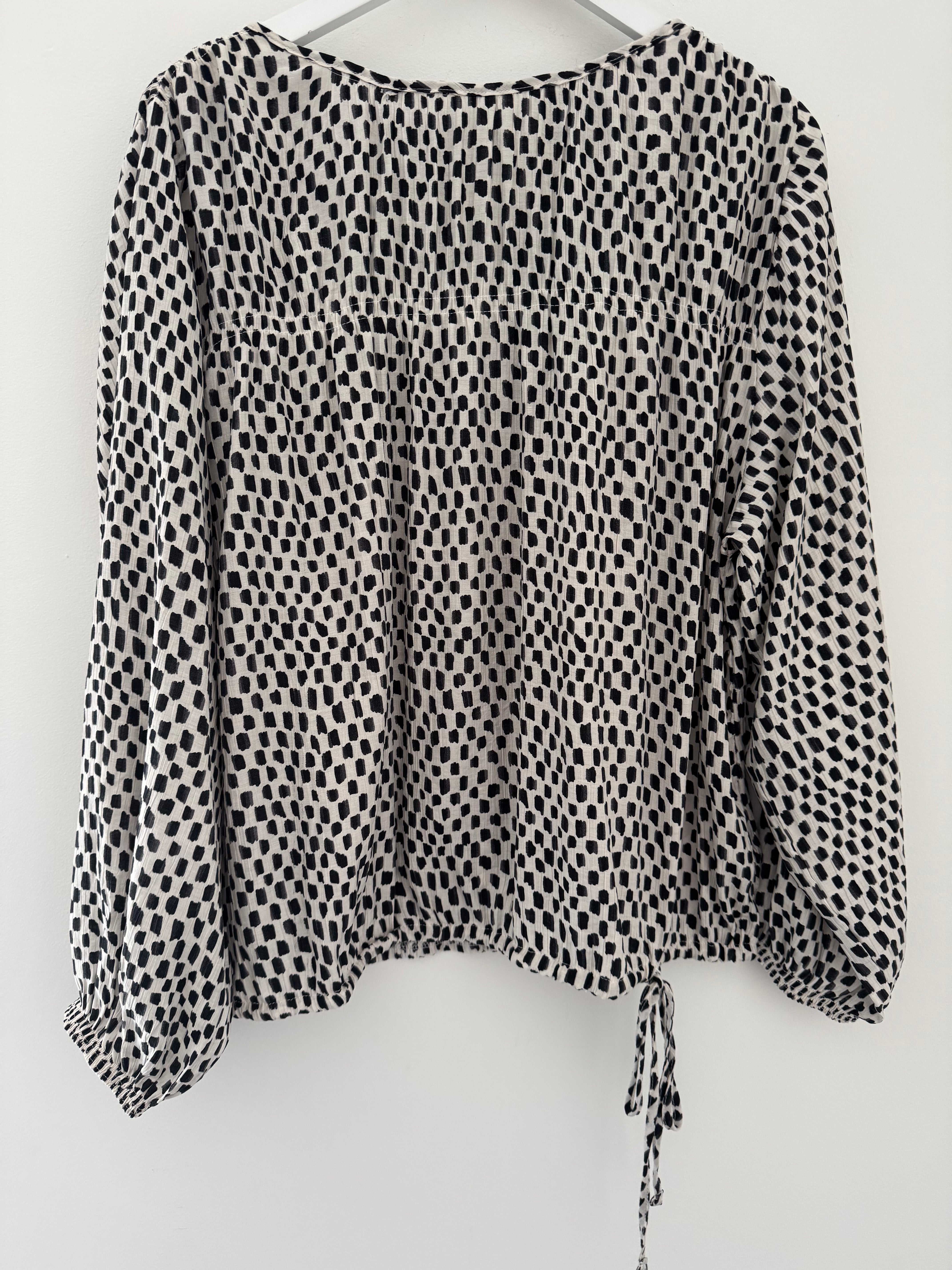 Checker Blouse in Black & White