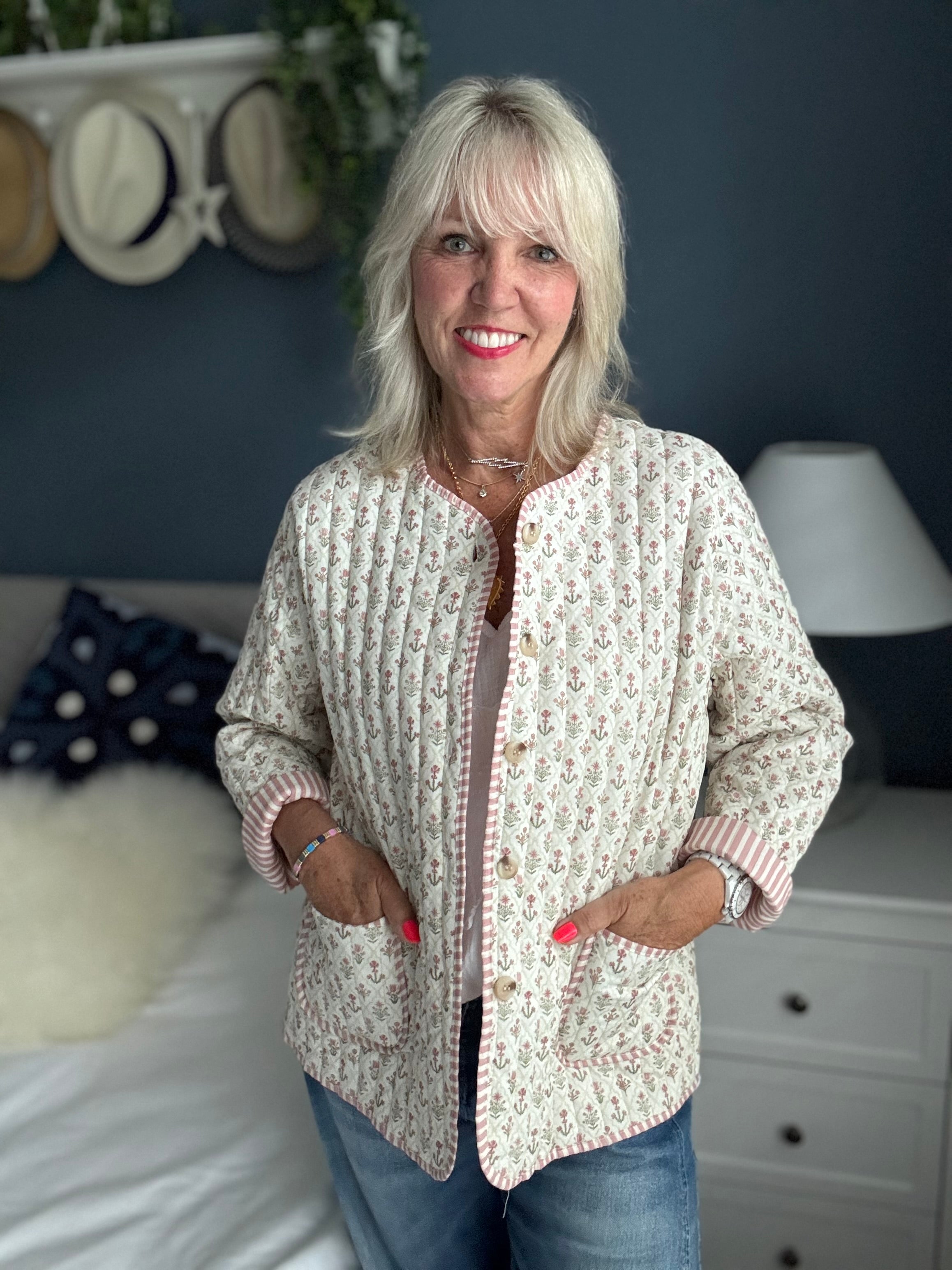 Luxe Quilted Jacket in Pink