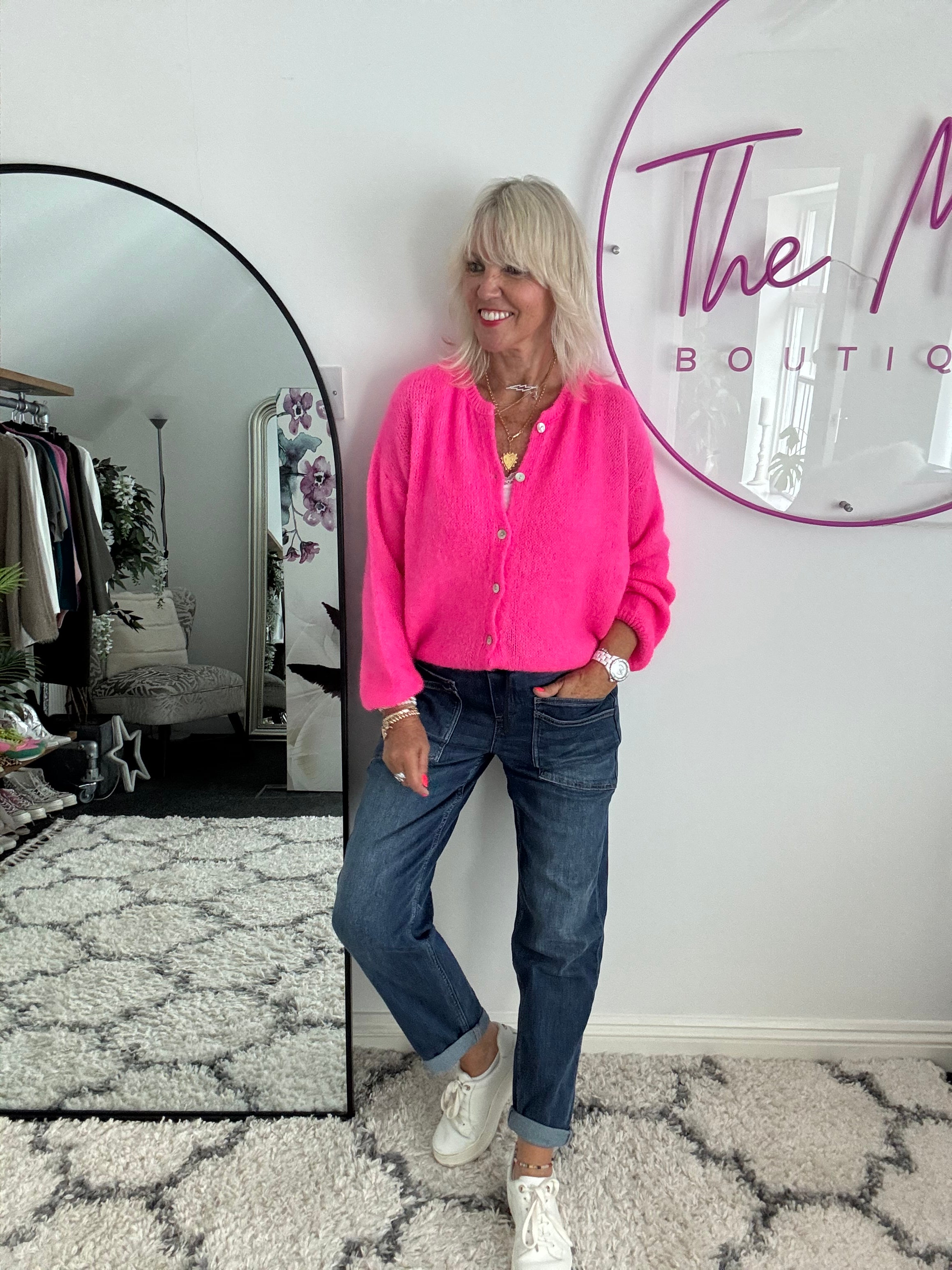 Double Pocket Jean Joggers with Elasticated Waist