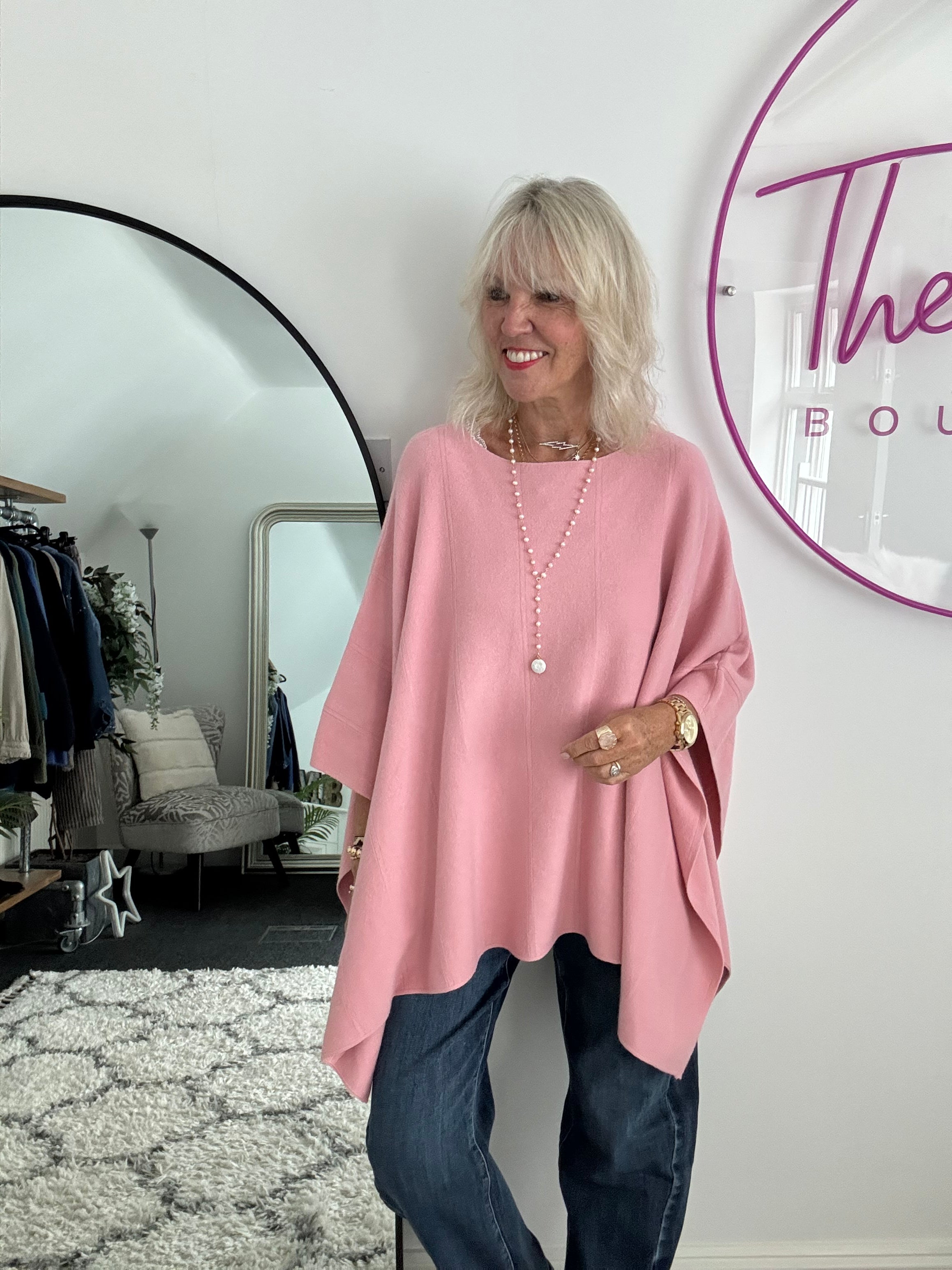 Gorgeous Poncho In Pink