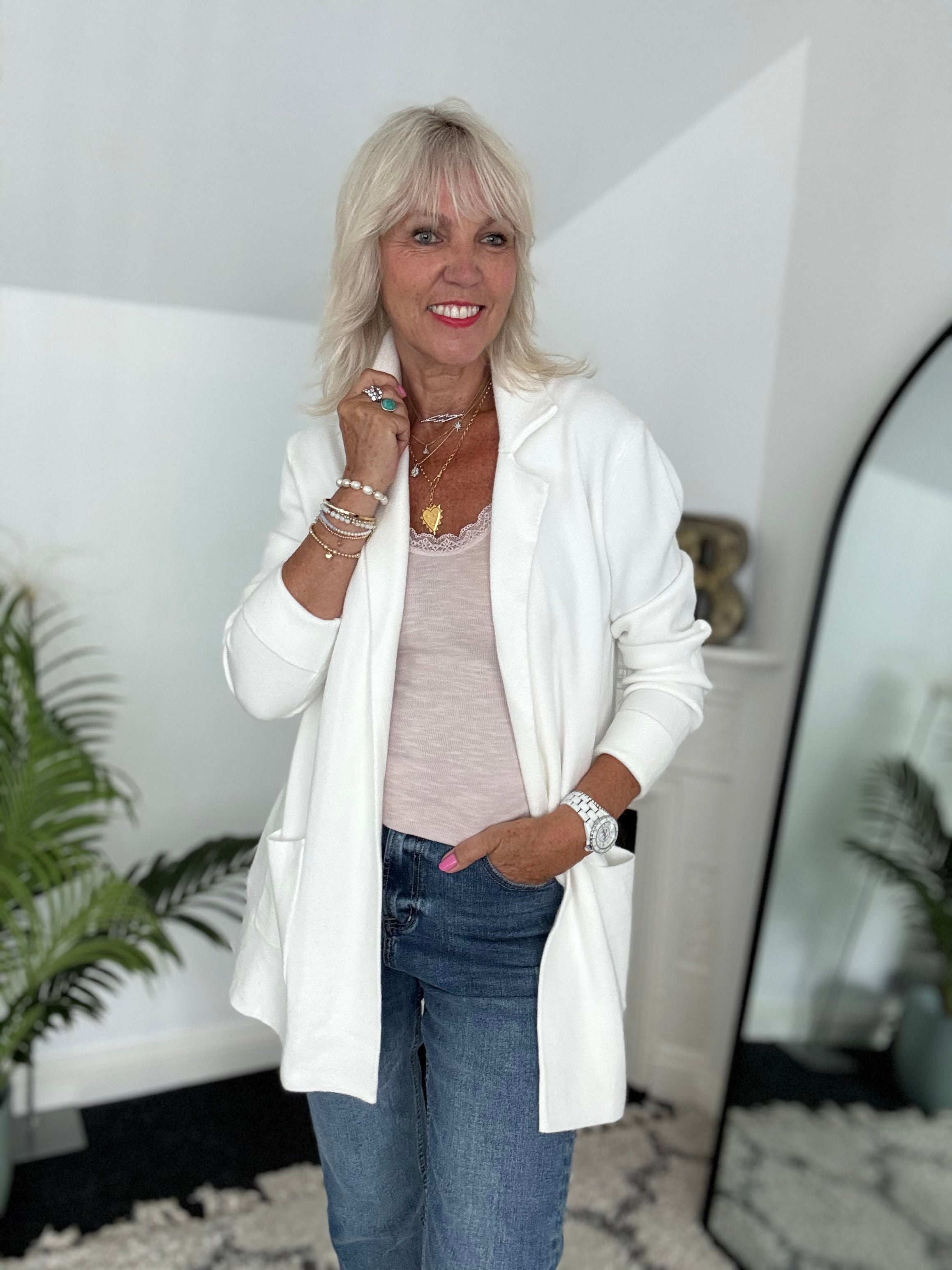 Luxe Ribbed Vest in Soft Pink