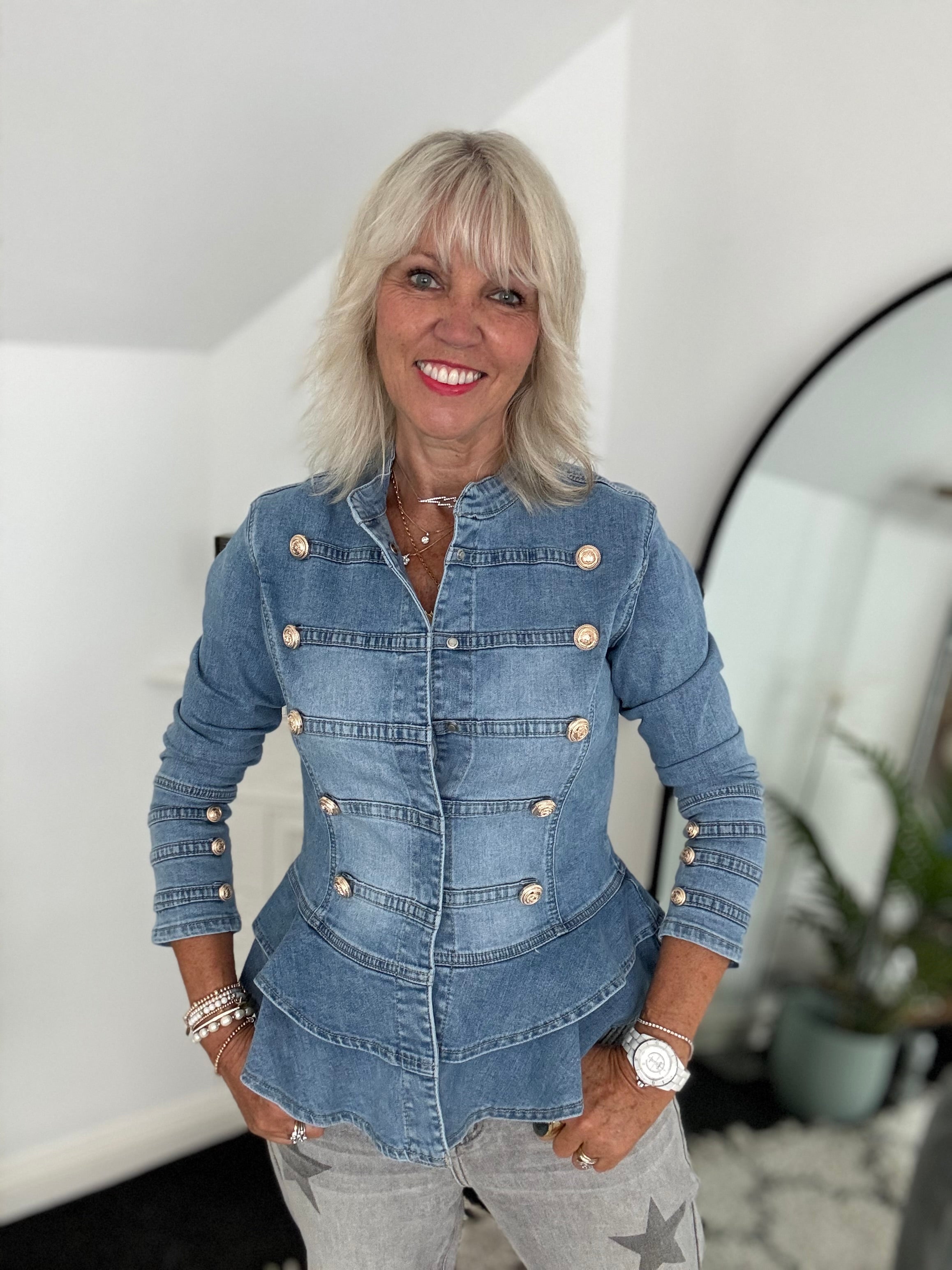 Military Jacket in Denim