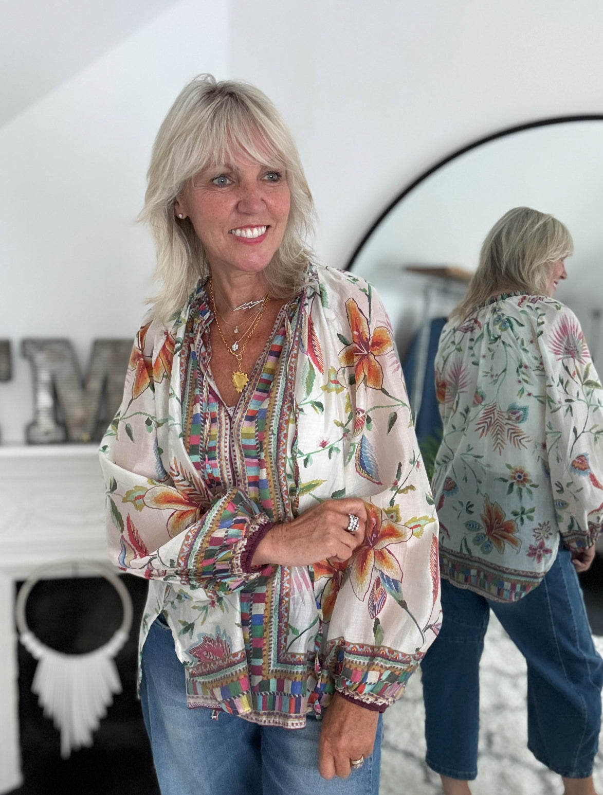 Designer Silky Boho Blouse