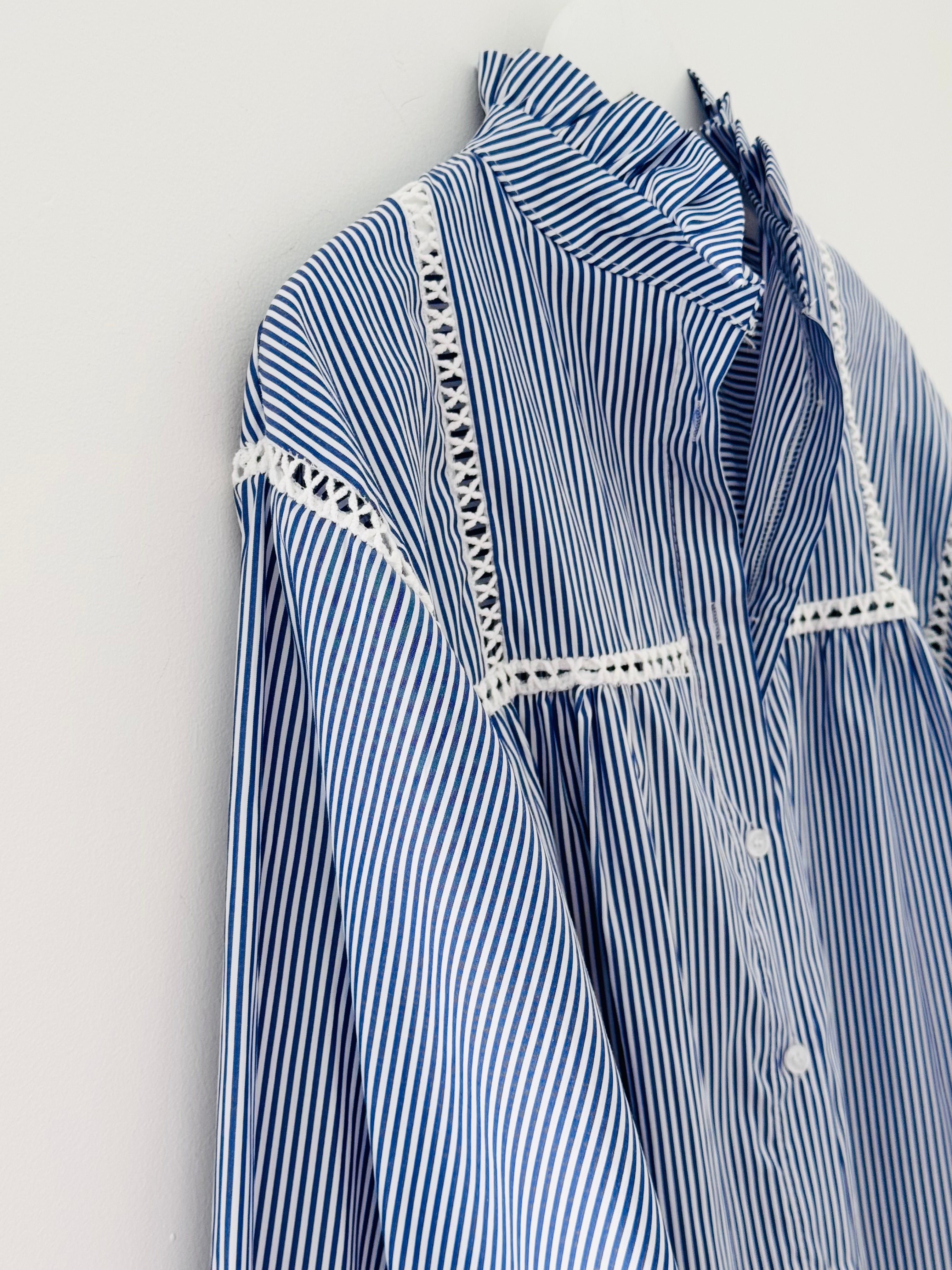 Crisp Blue & White Stripe Shirt