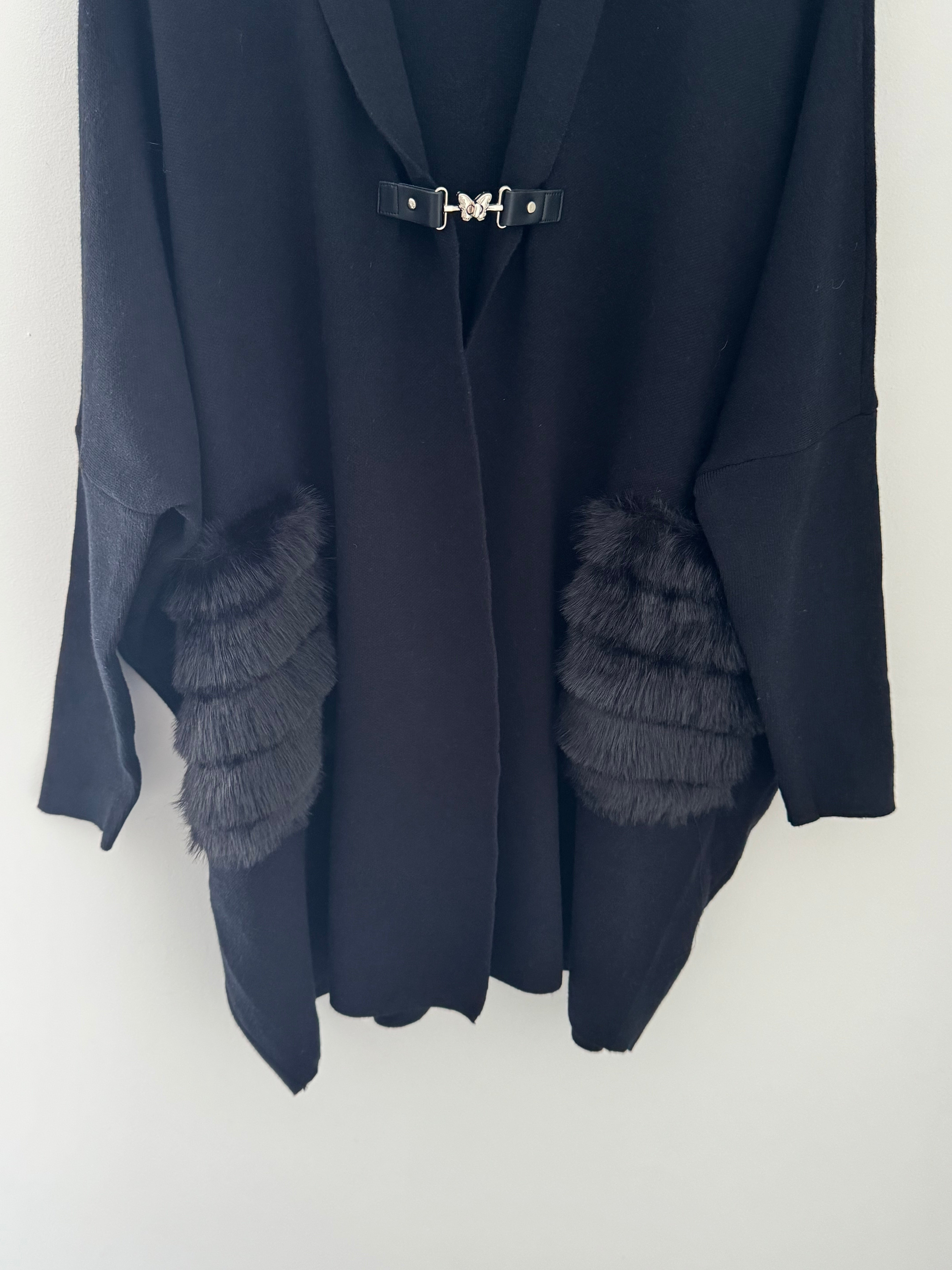Cocoon Coatigan in Black