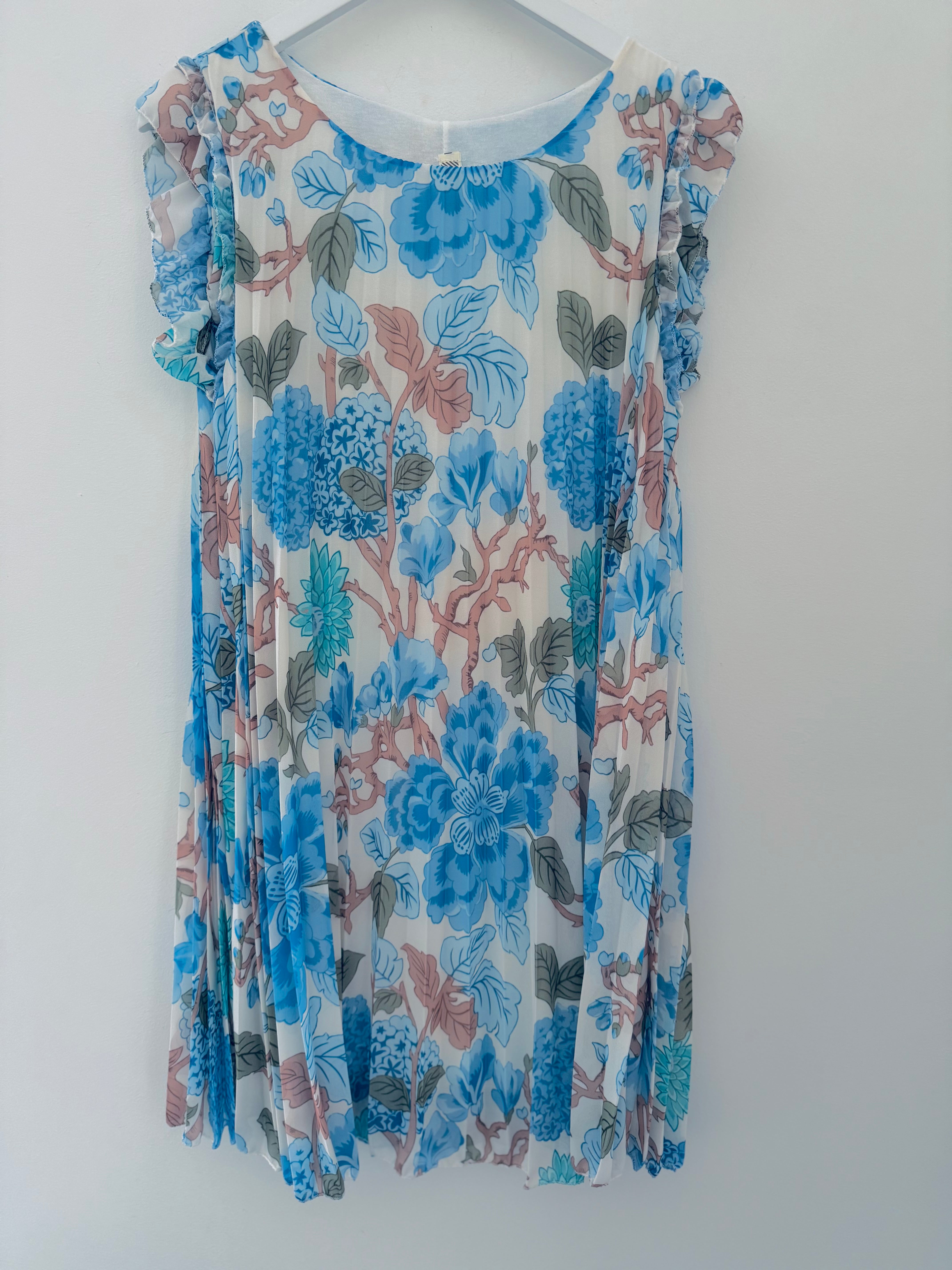 Easy Dress in Blue & Aqua