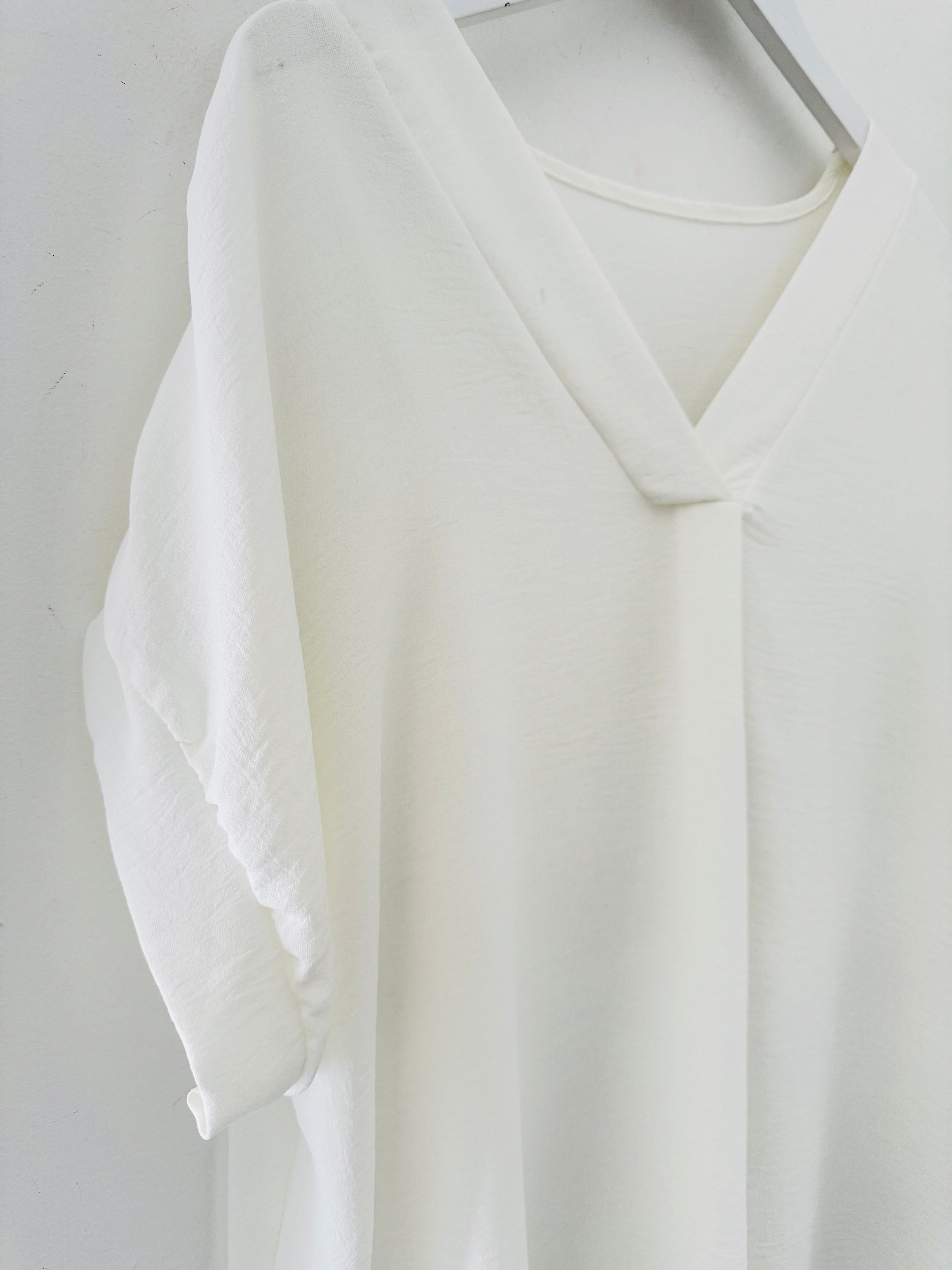 Simple Crepe Top in Ivory