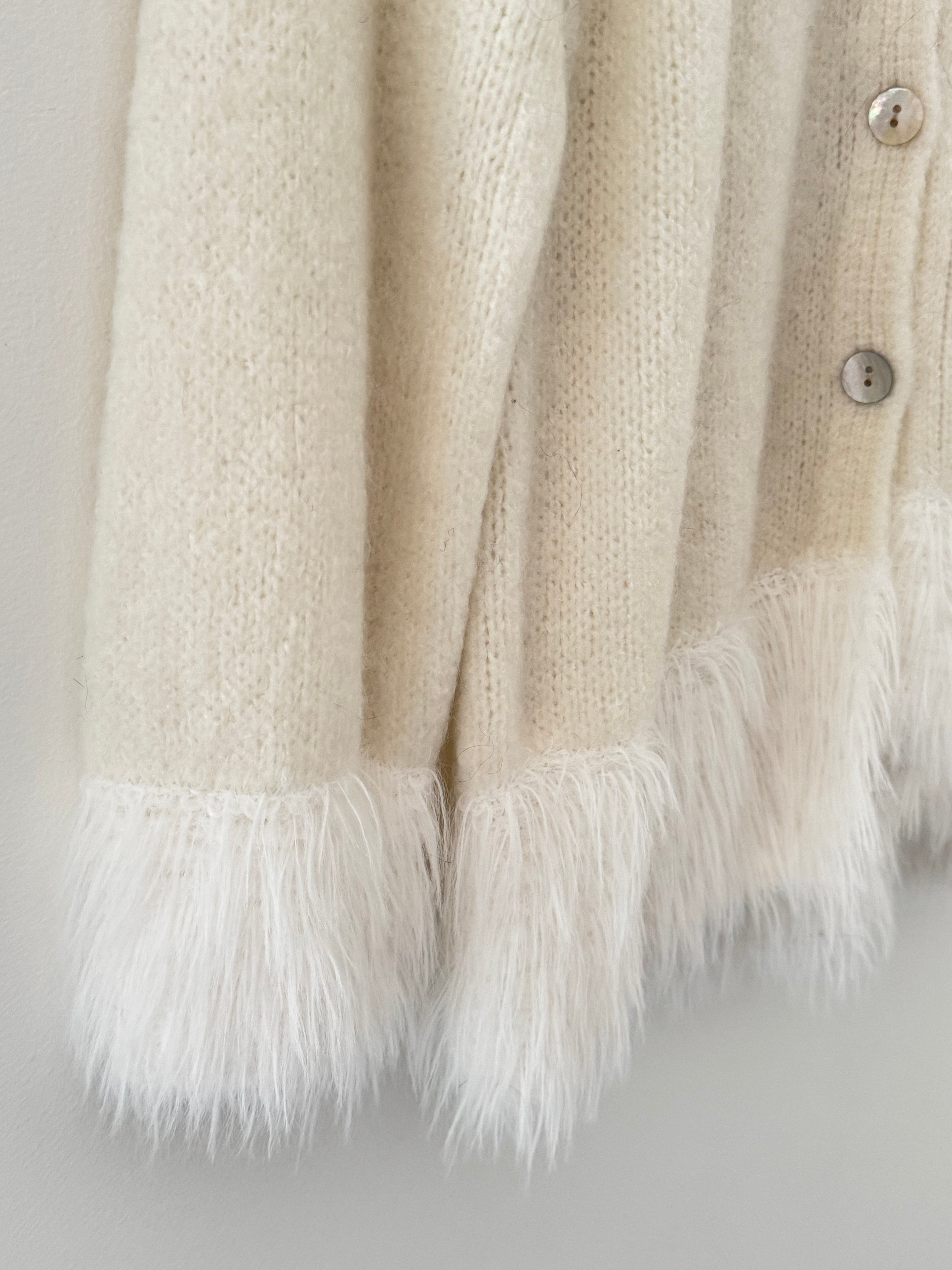 Luxe Fringe Cardigan in Ivory