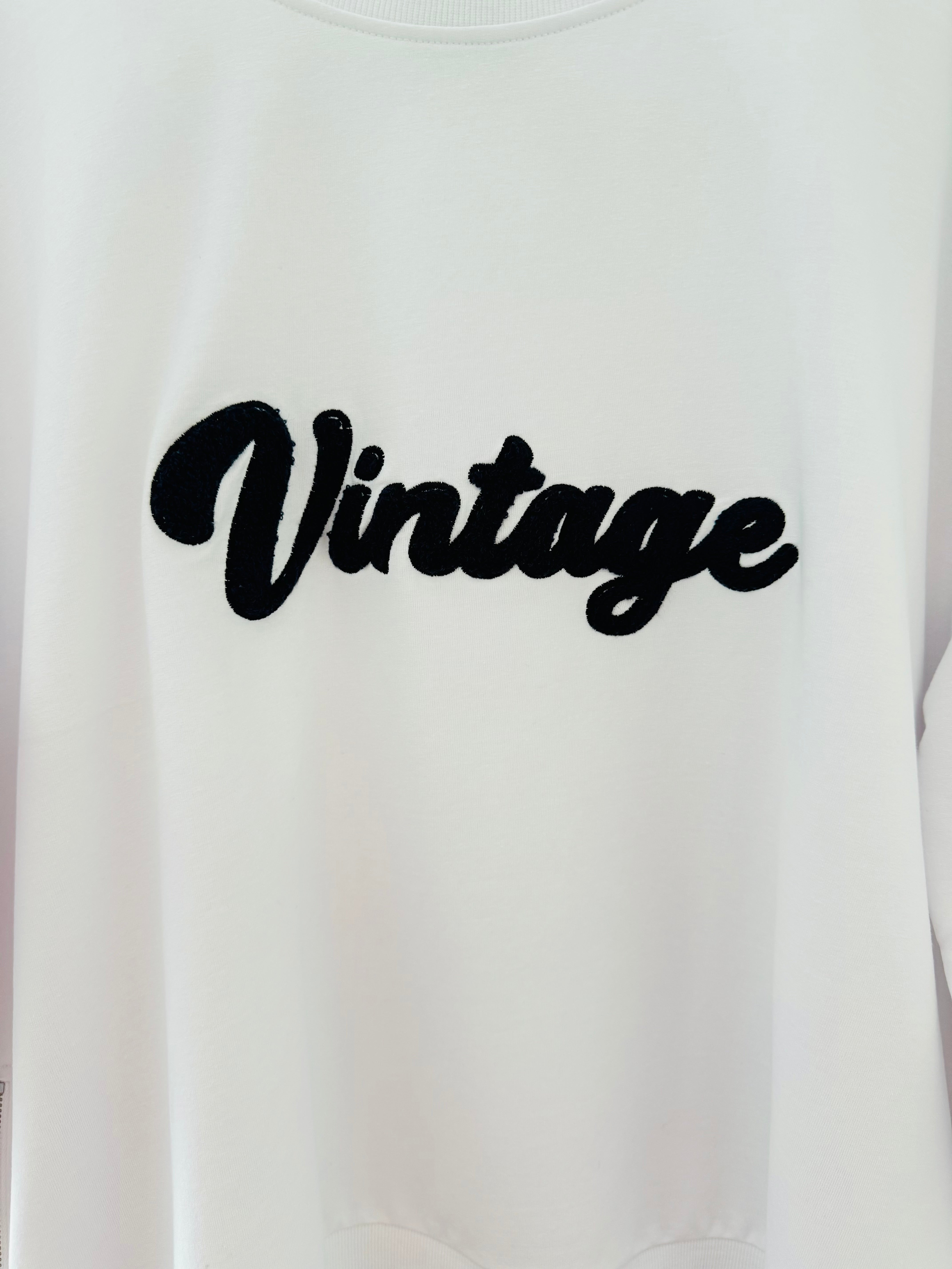Vintage Zipped Sweatshirt in White