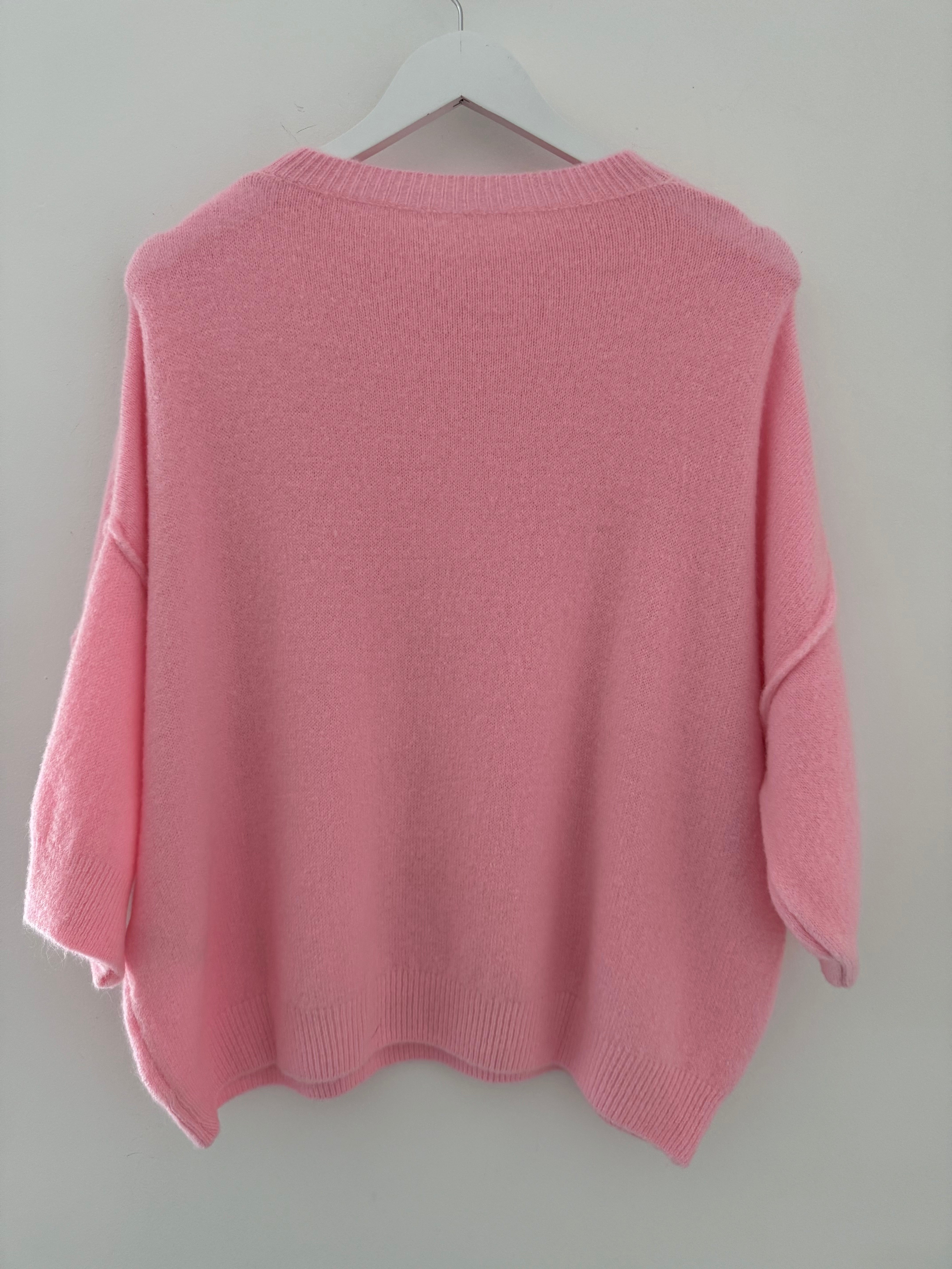 Alpaca Jumper in Bubblegum Pink