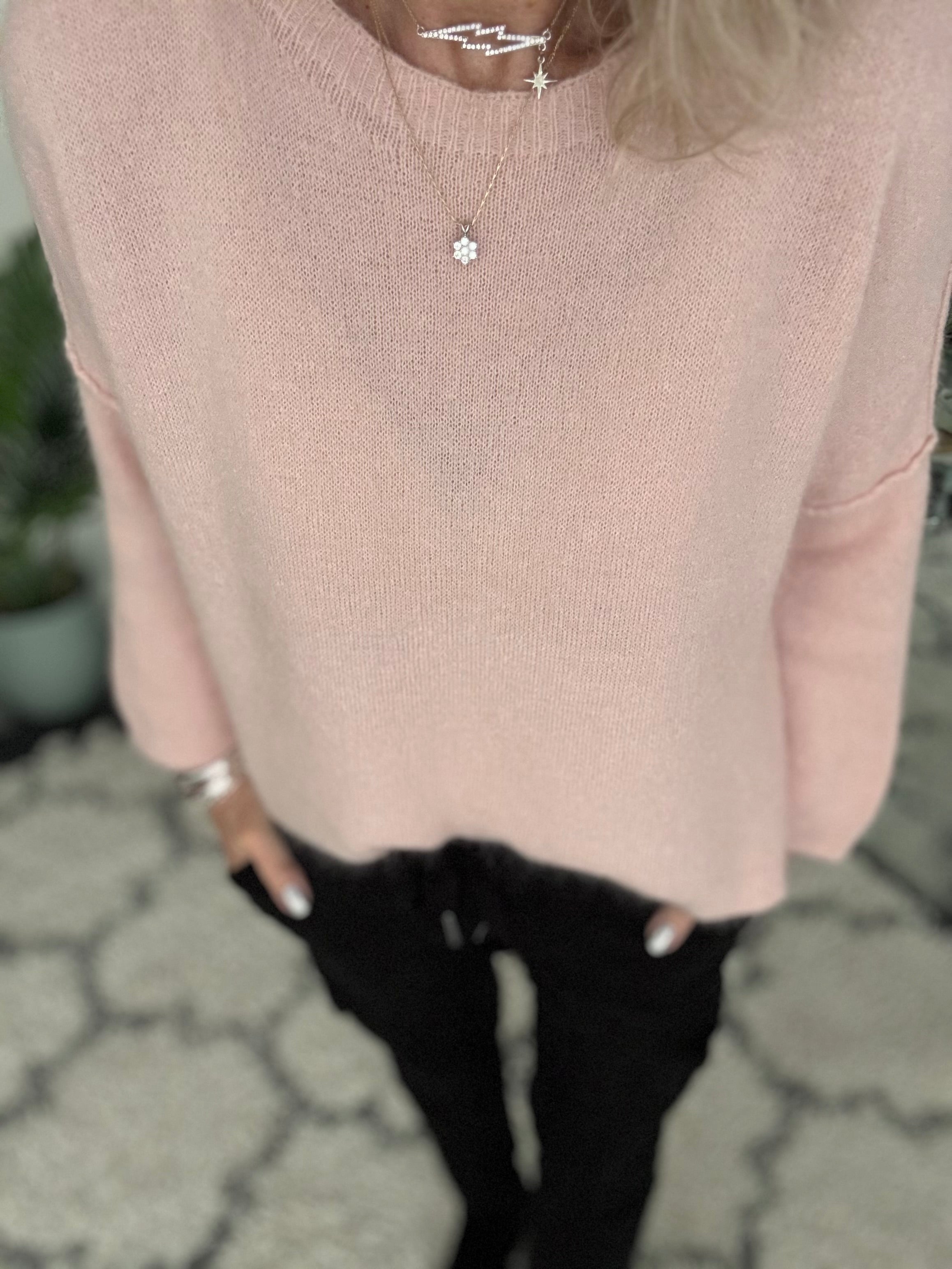 Alpaca Jumper in Soft Pink