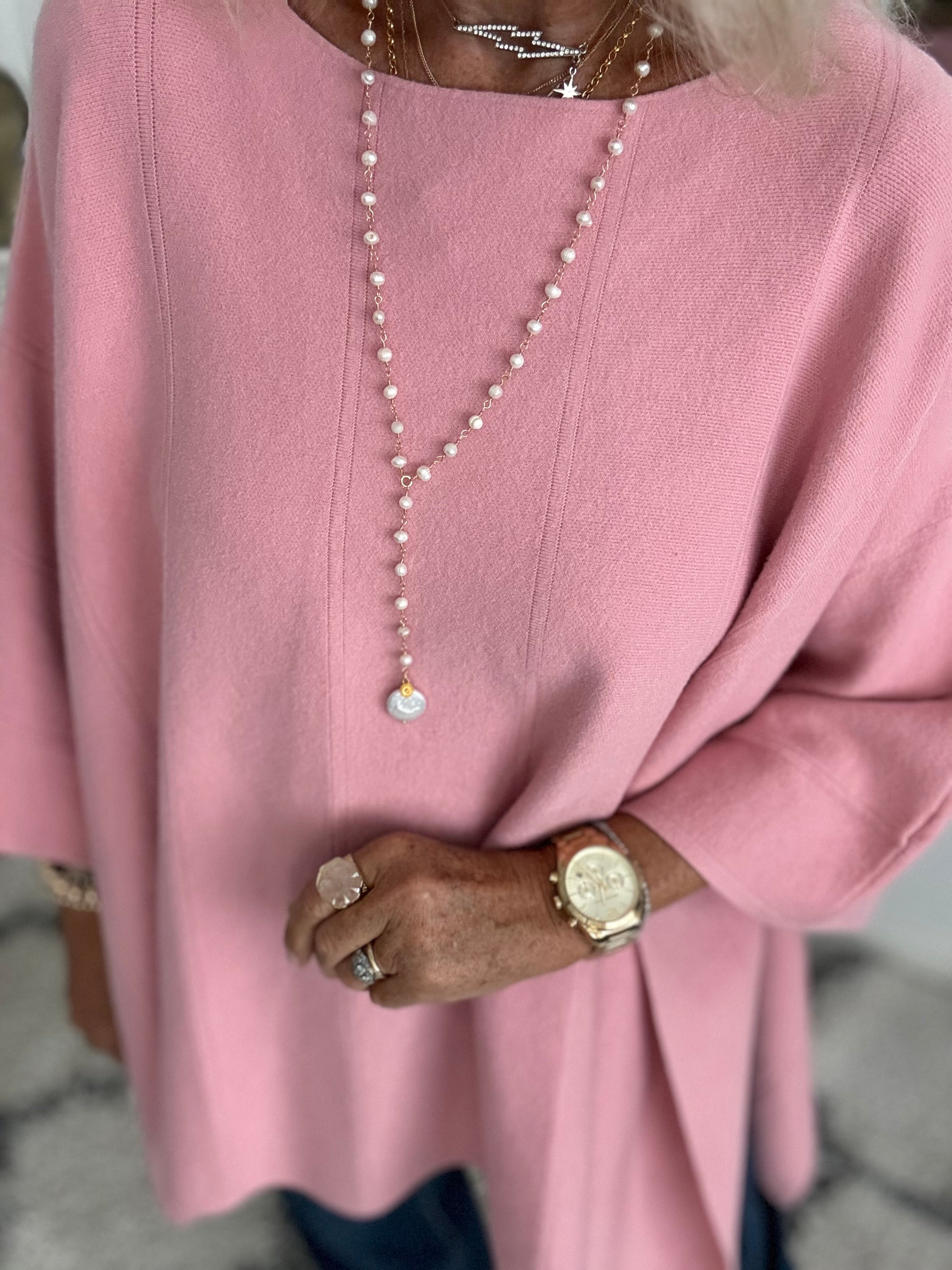 Gorgeous Poncho In Pink