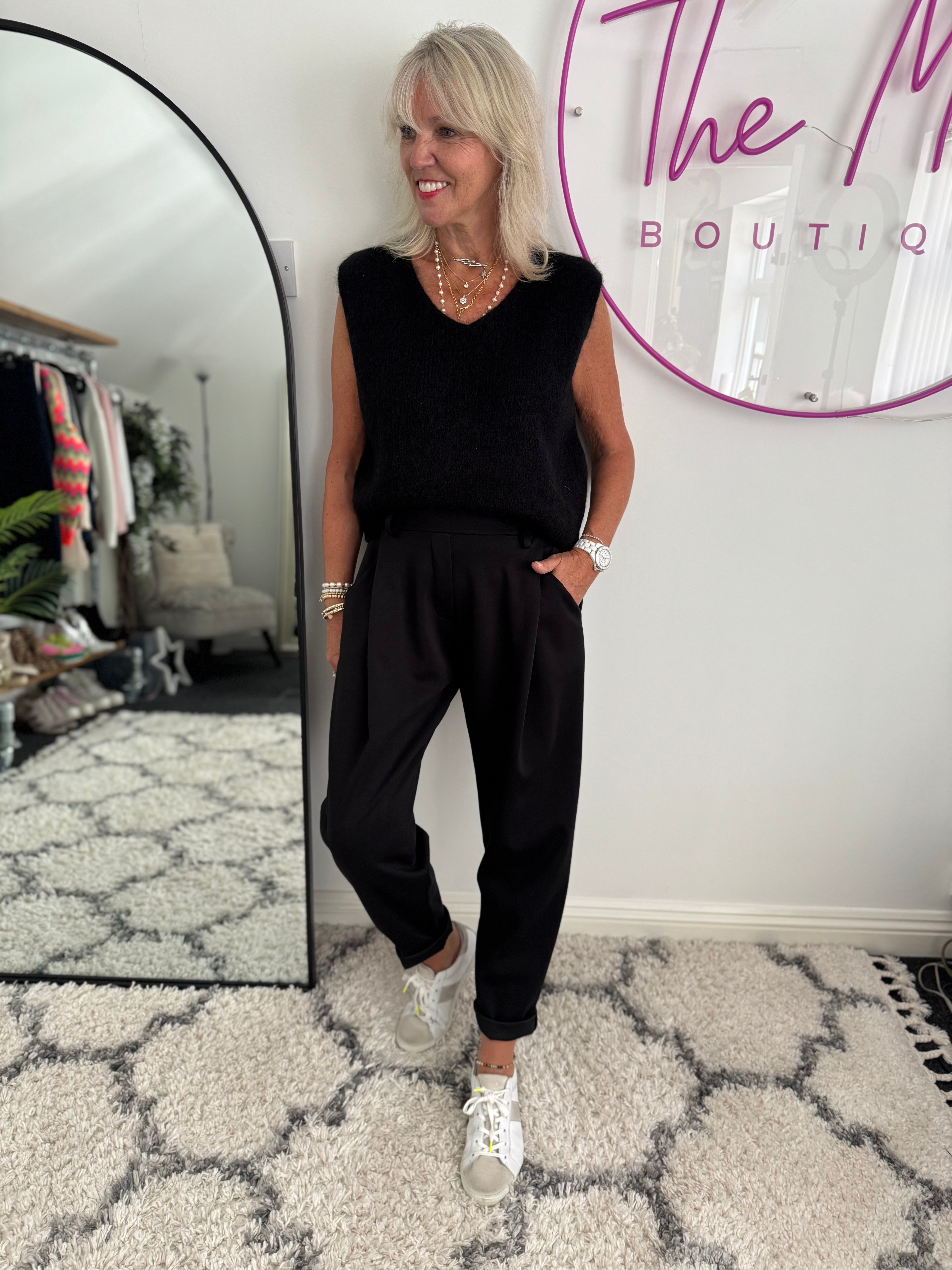 Luxe Stretch Trousers in Black