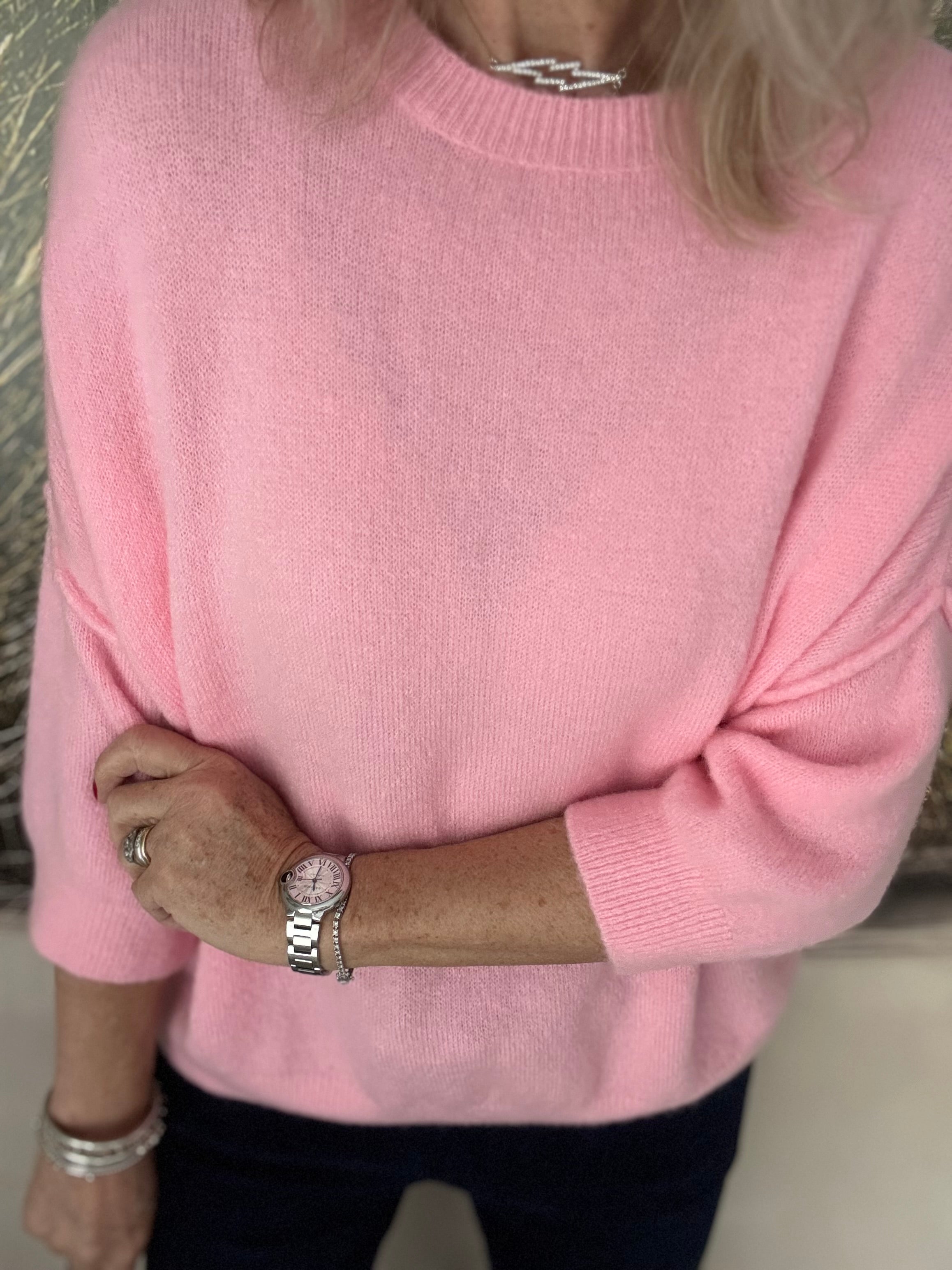 Alpaca Jumper in Bubblegum Pink