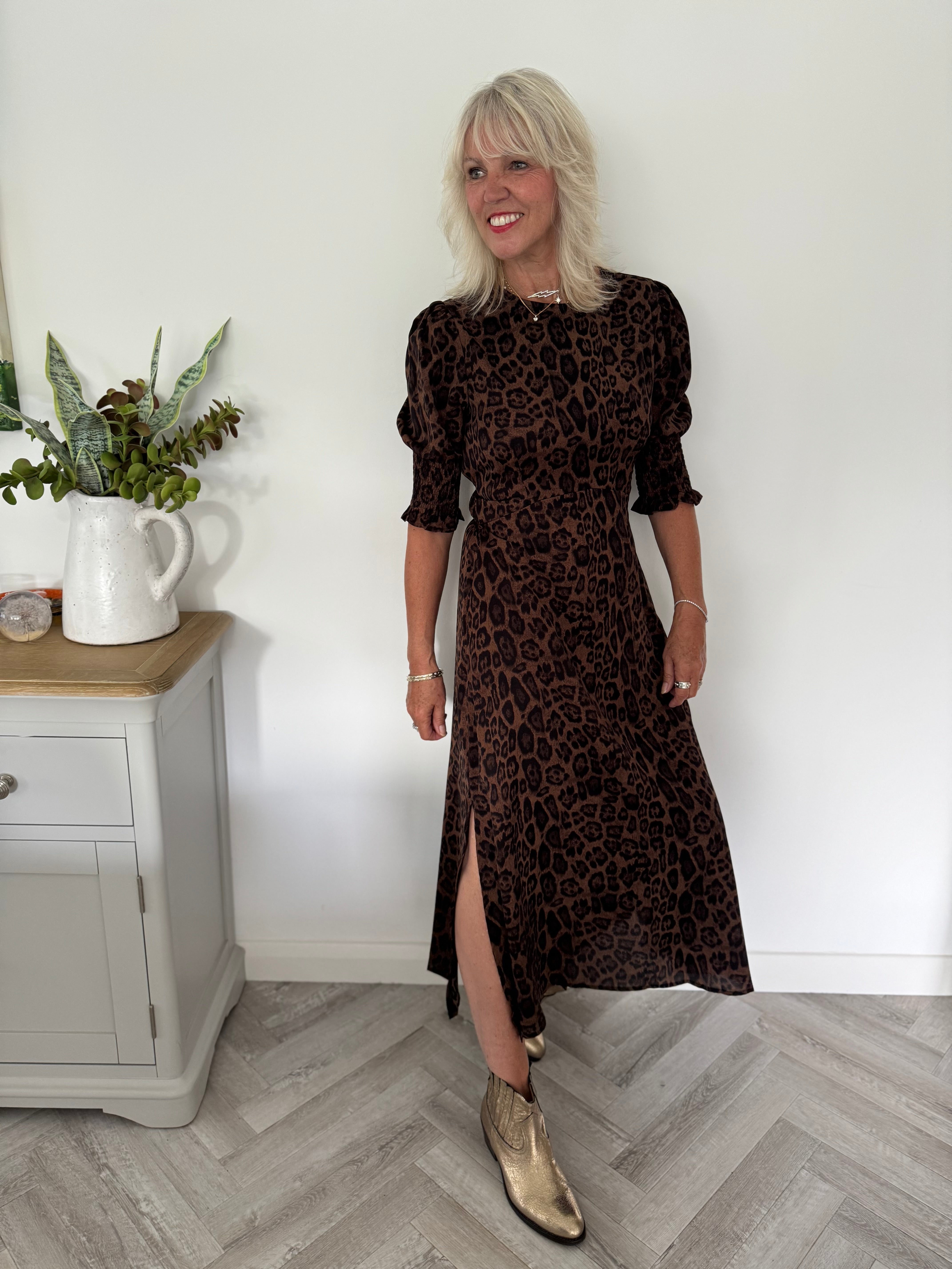 Leopard Print Tea Dress
