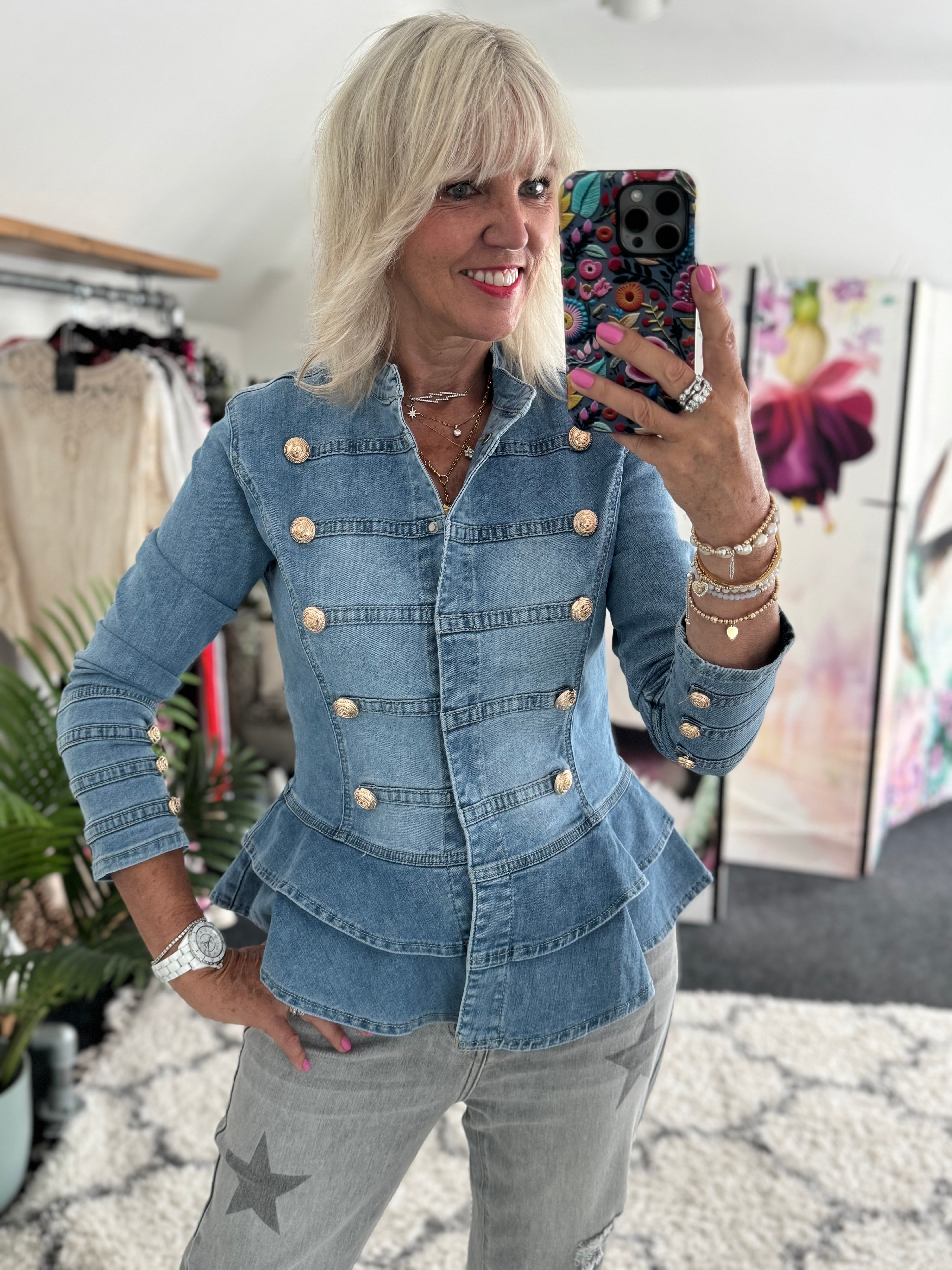 Military Jacket in Denim