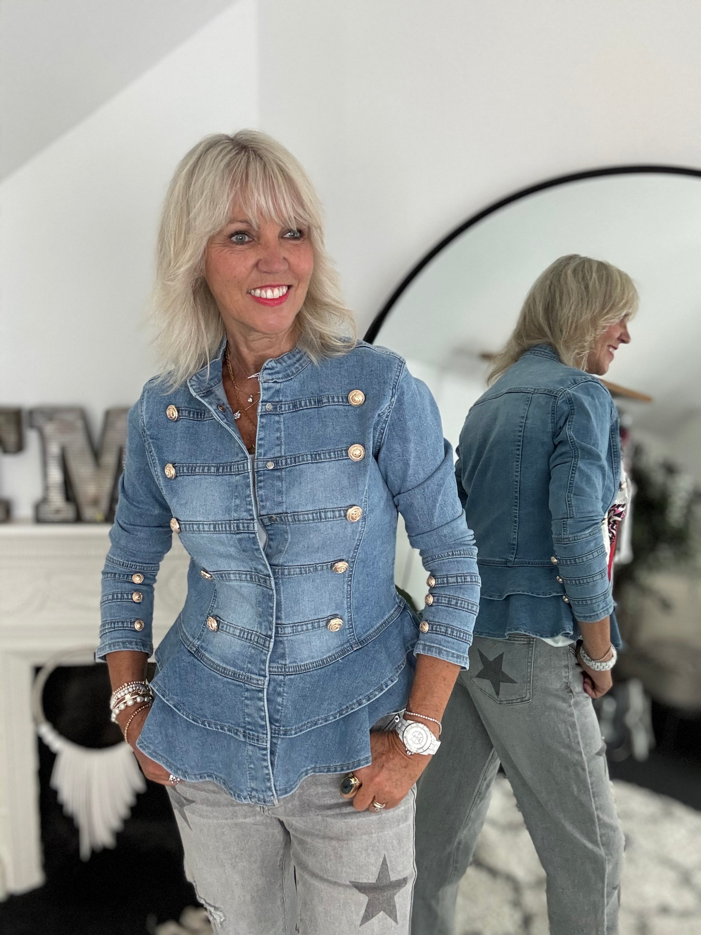 Military Jacket in Denim
