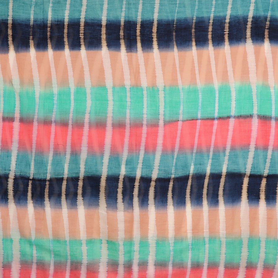 Organic Batik Stripe Print Scarf
