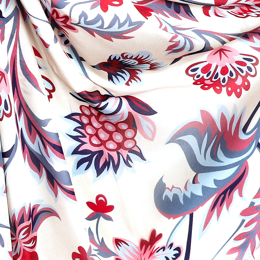 Silky Floral Print Scarf
