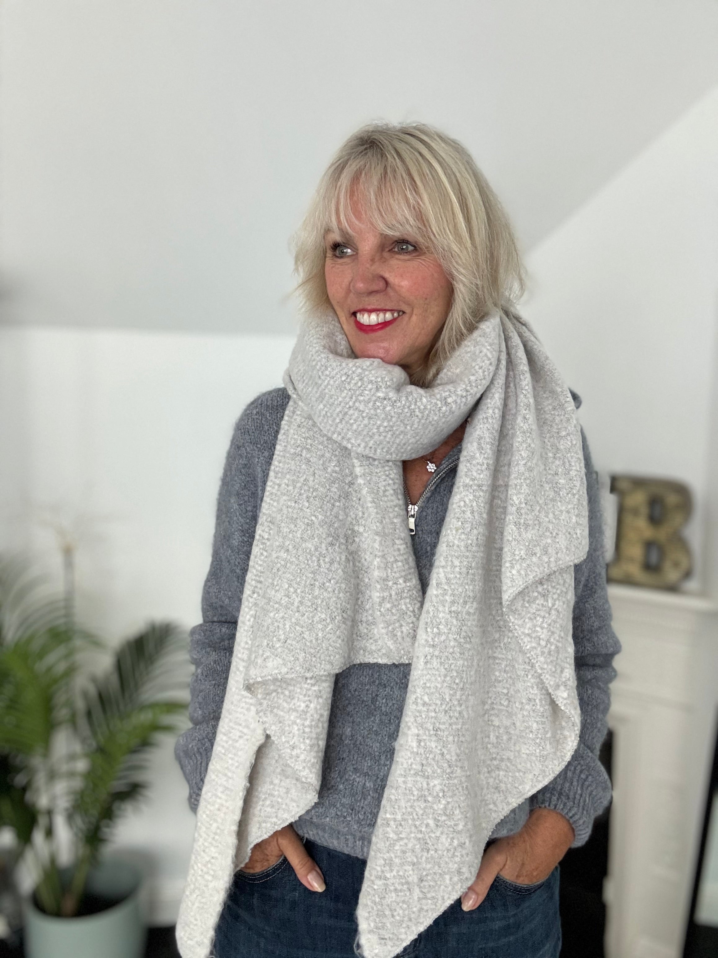 Super Soft and Warm Scarf in Grey