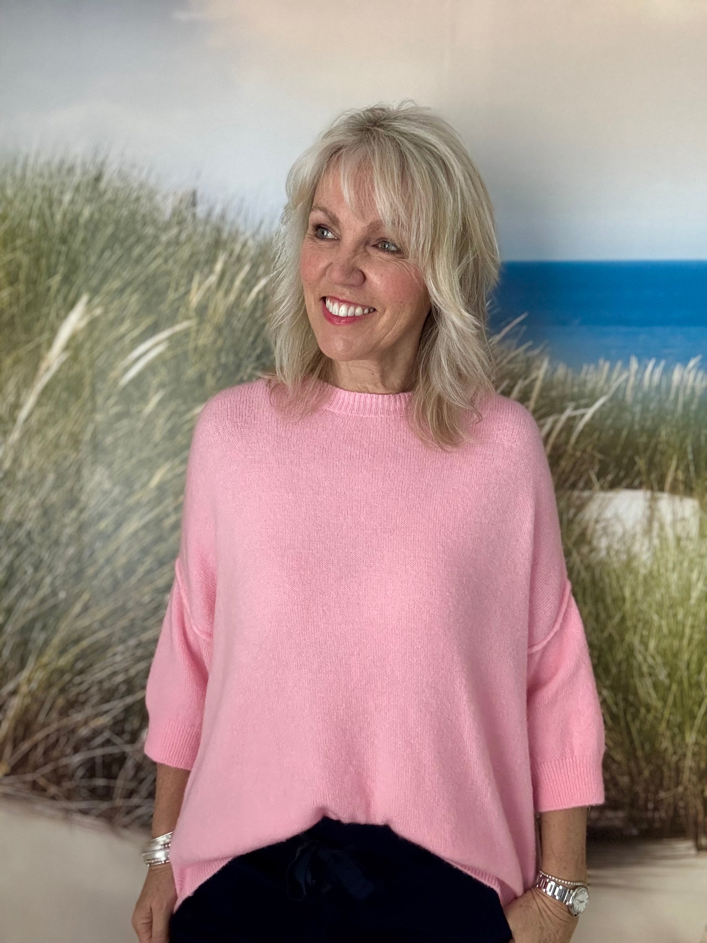 Alpaca Jumper in Bubblegum Pink