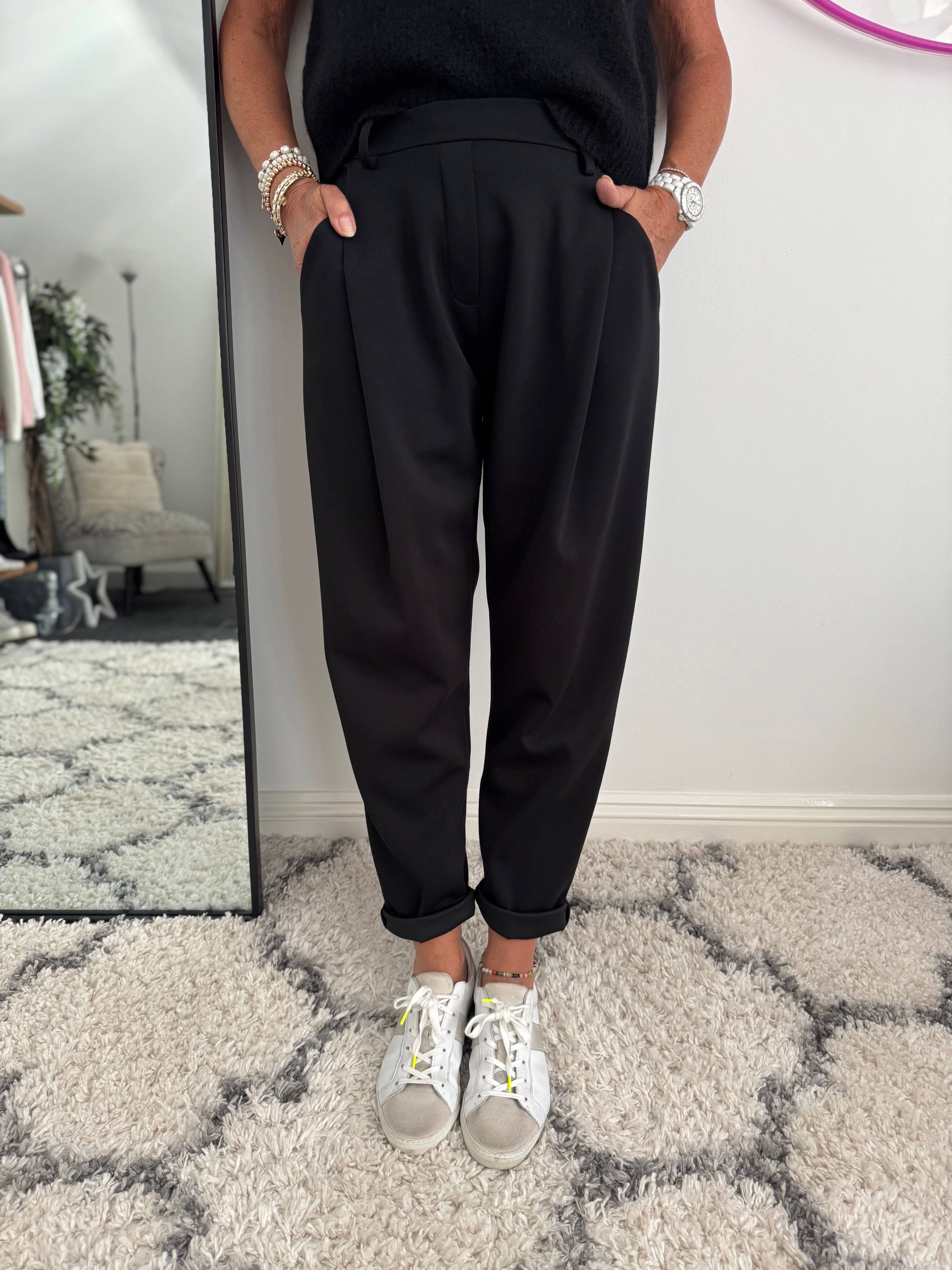 Luxe Stretch Trousers in Black