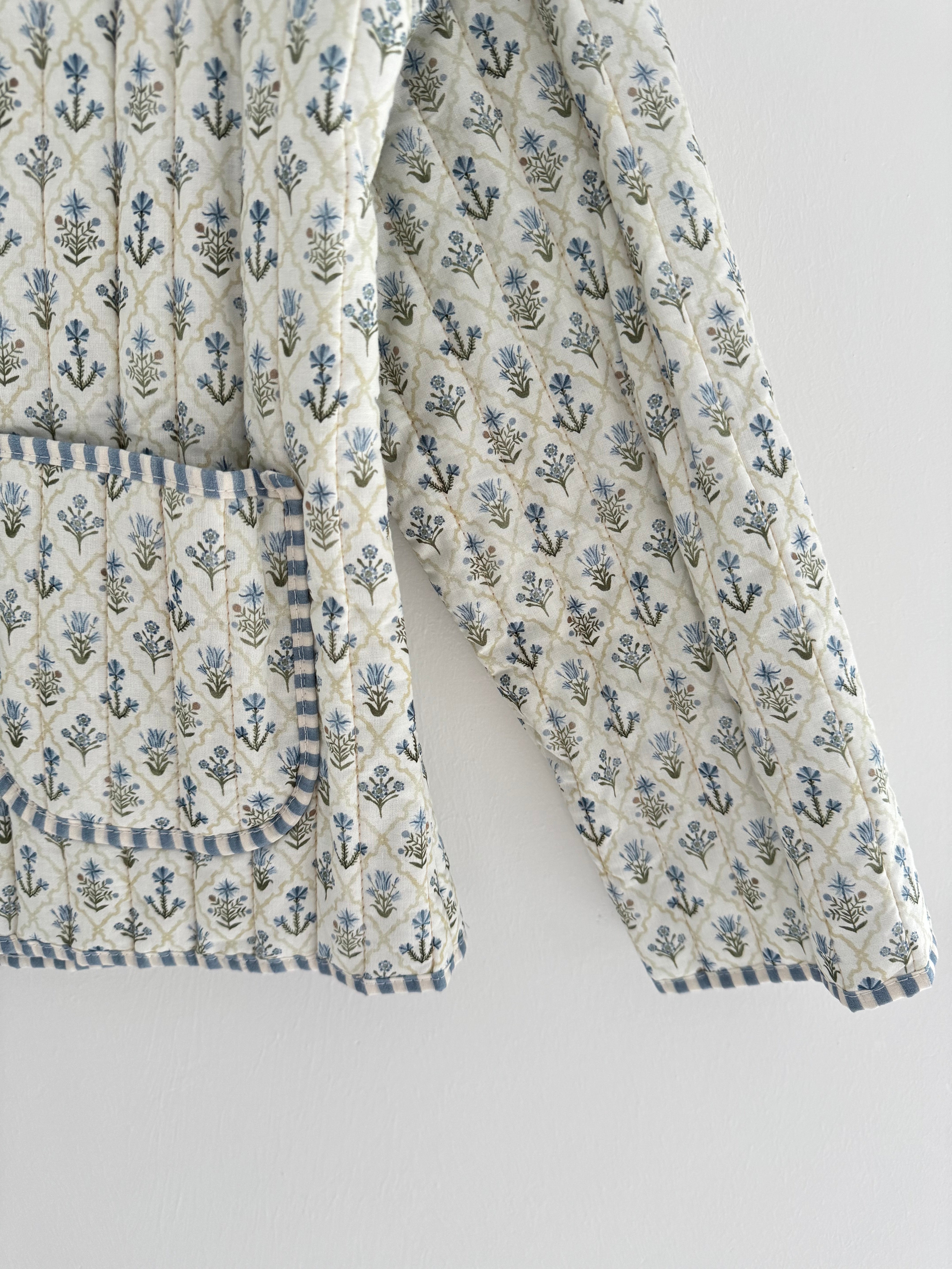 Luxe Quilted Jacket in Blue