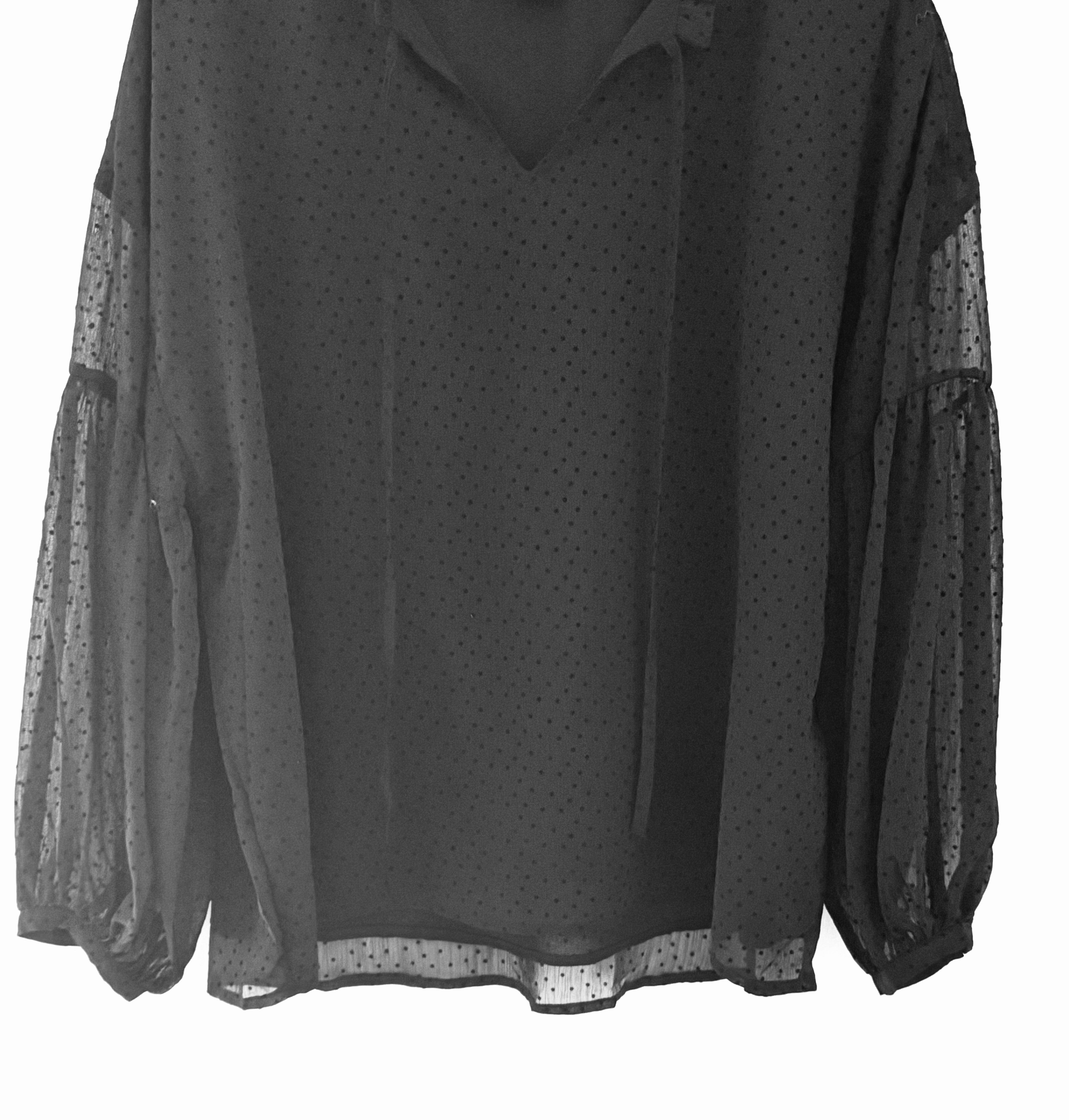 Polkadot Blouse in Black