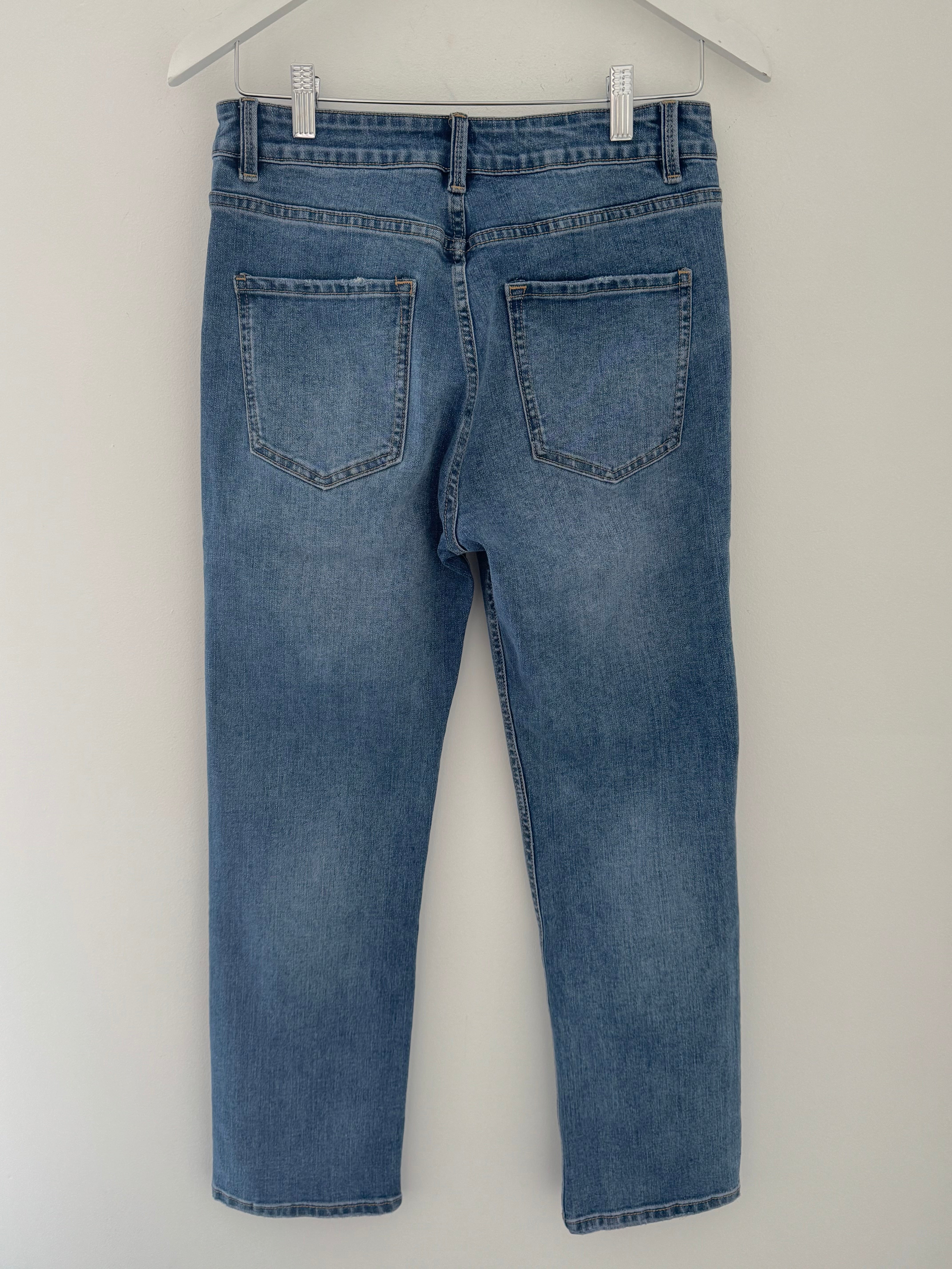 Premium Slimfit Stretch Jeans in Mid Denim