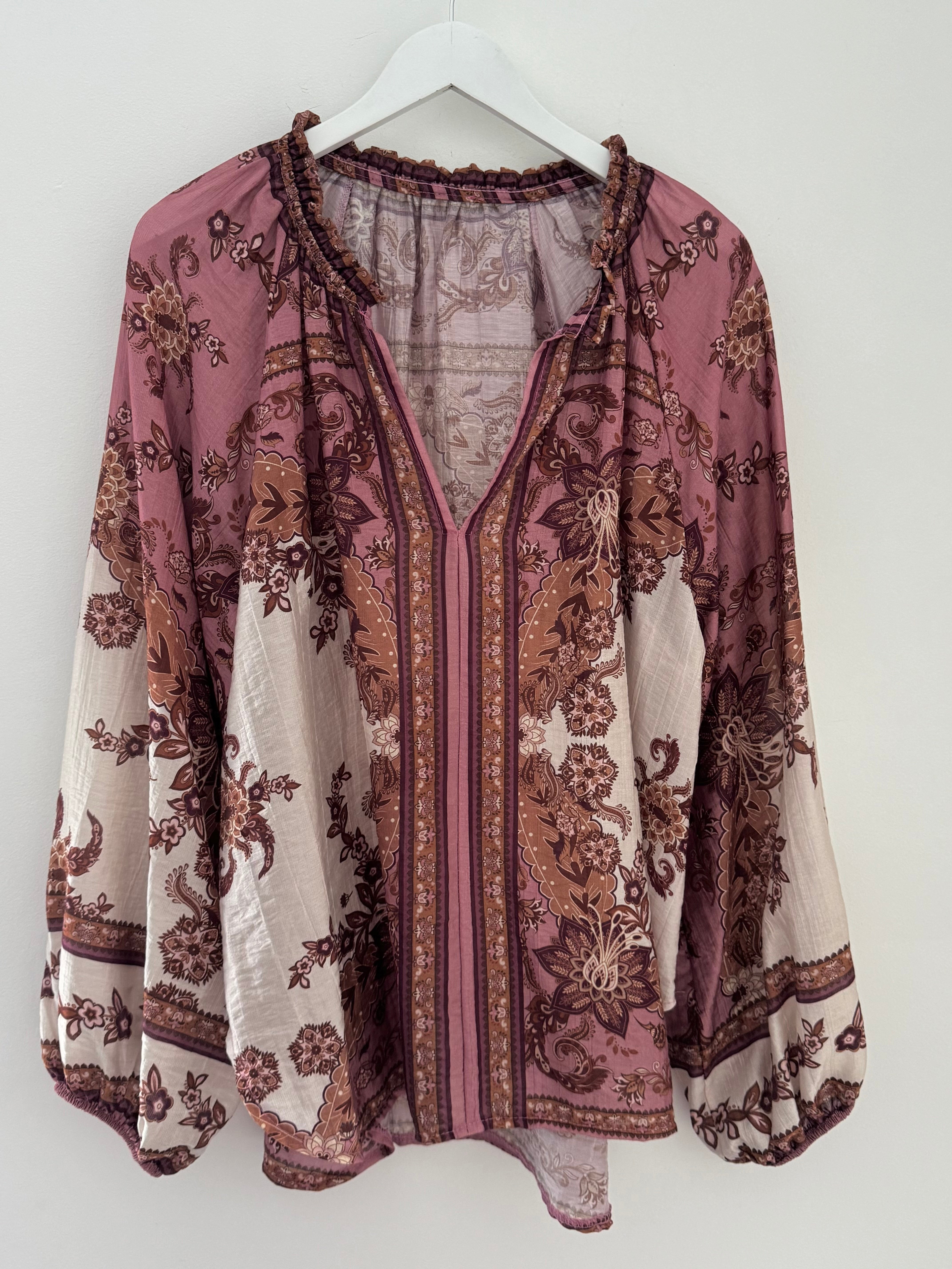 Designer Silky Paisley Blouse